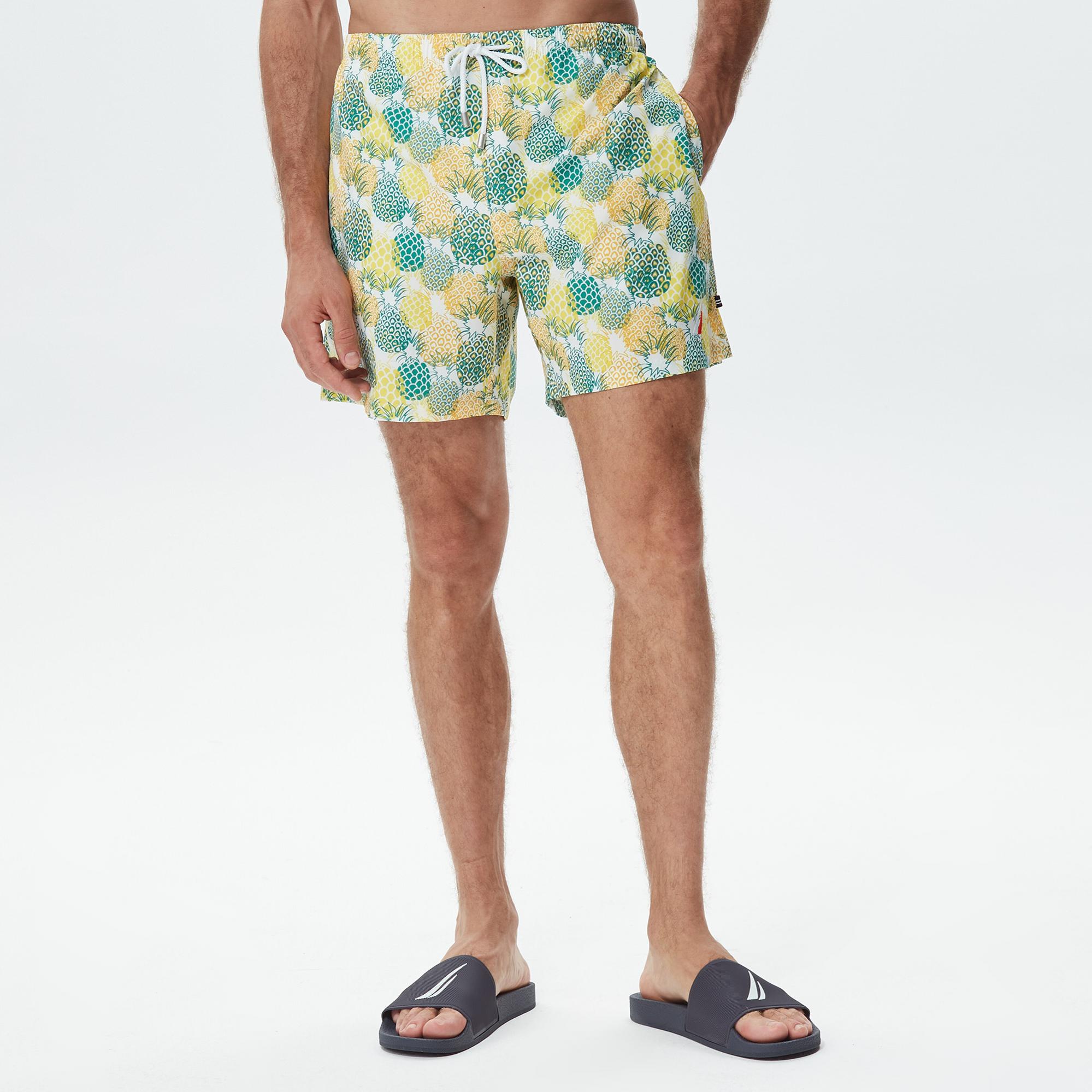 Nautica Classic Fit Erkek Sarı Deniz Şortu