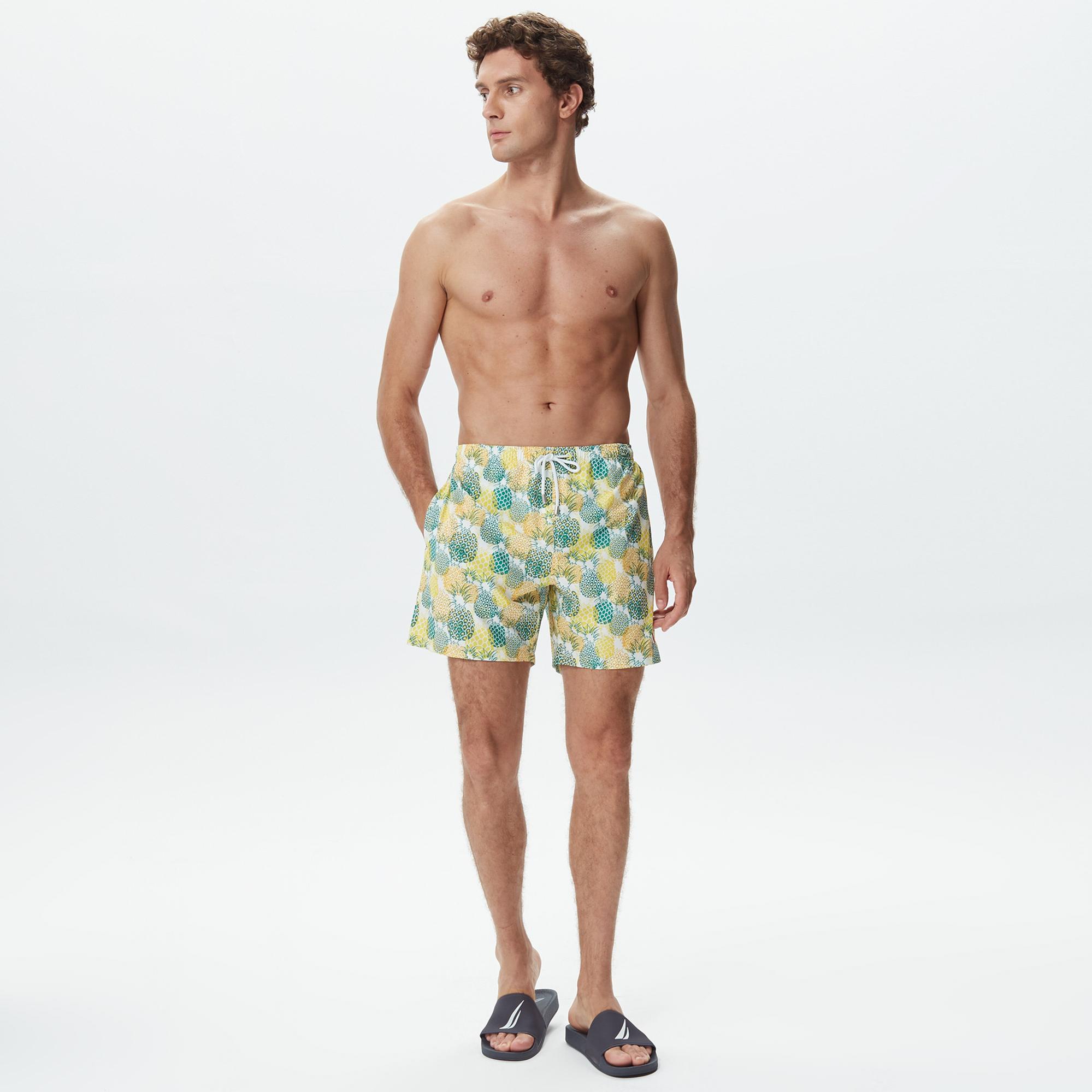 Nautica Classic Fit Erkek Sarı Deniz Şortu