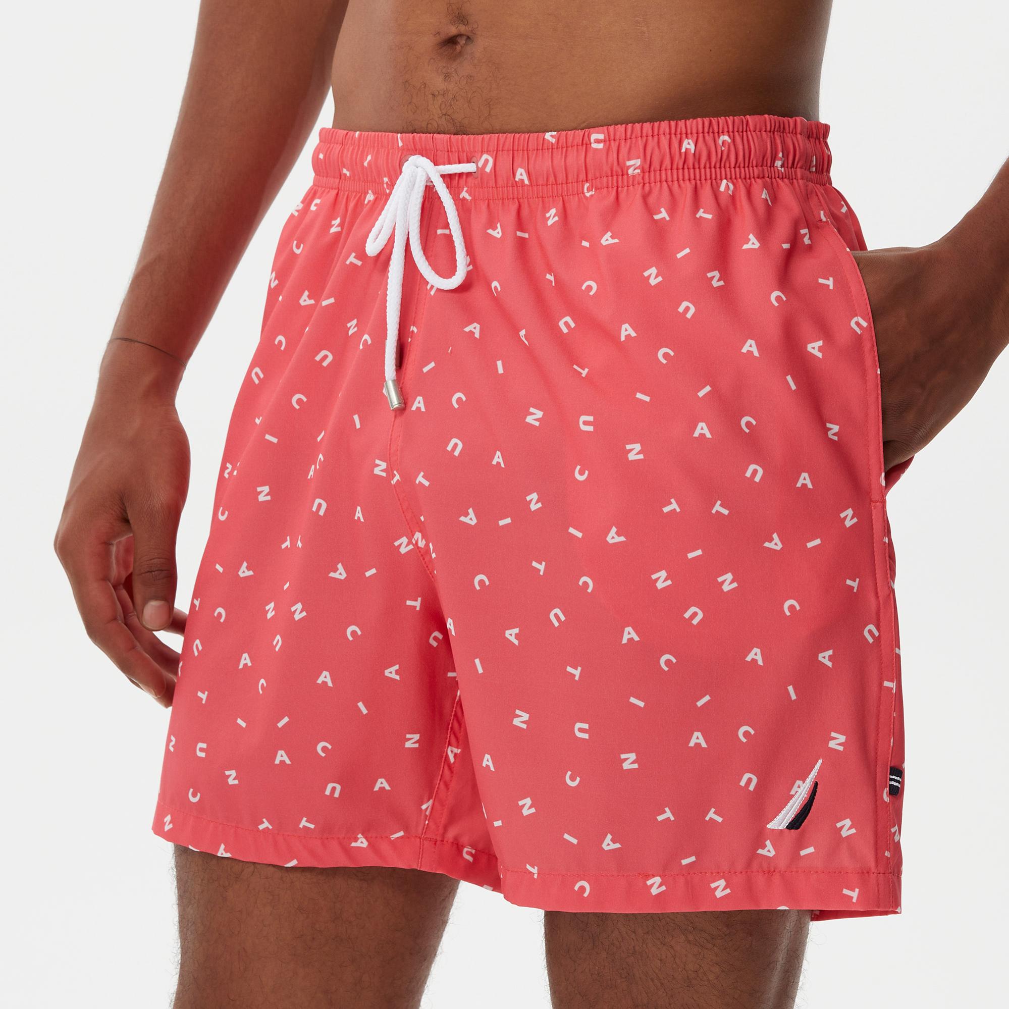 Nautica Erkek Pembe Baskılı Deniz Şortu