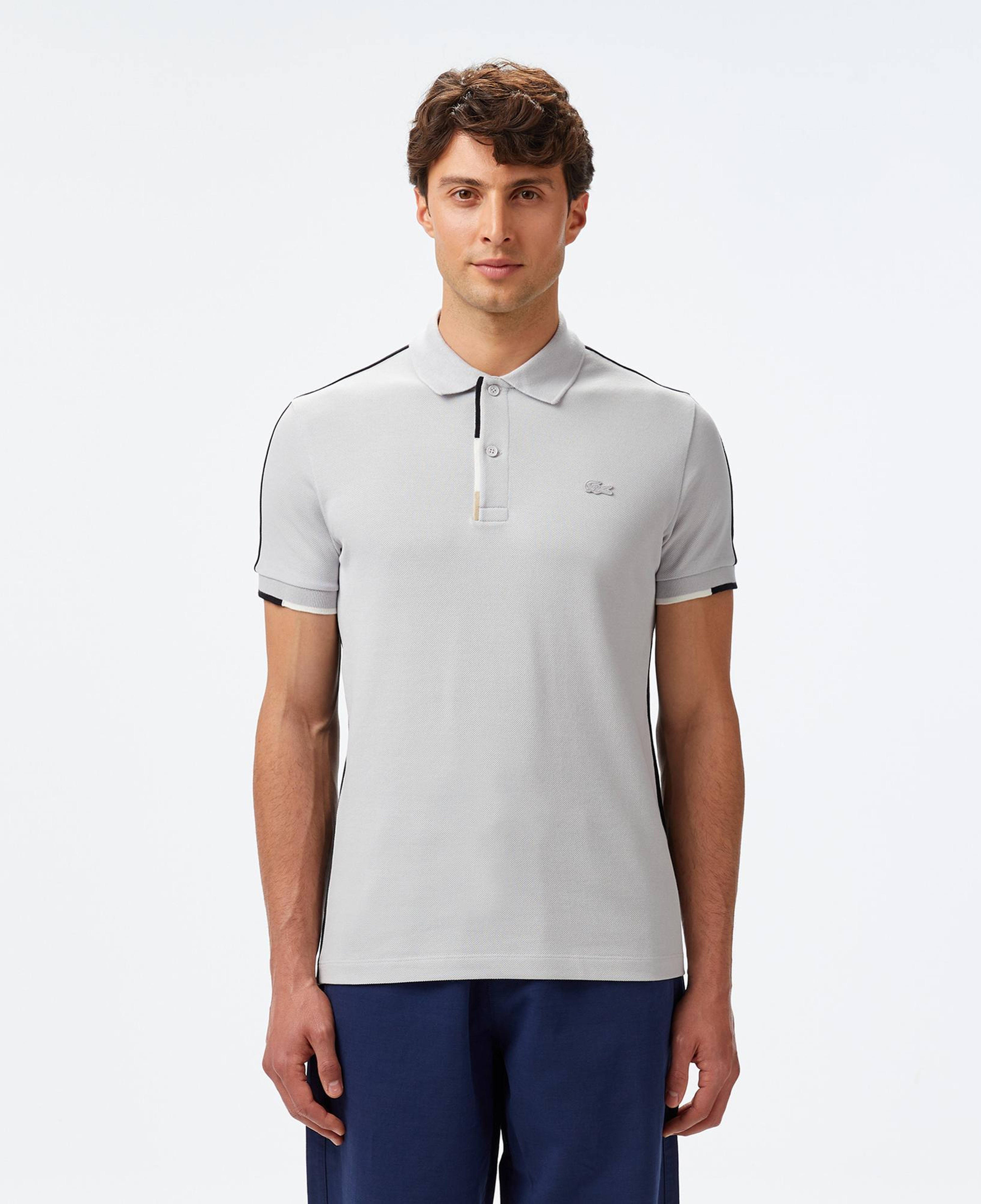 Lacoste Erkek Regular Fit Renk Bloklu Gri Polo