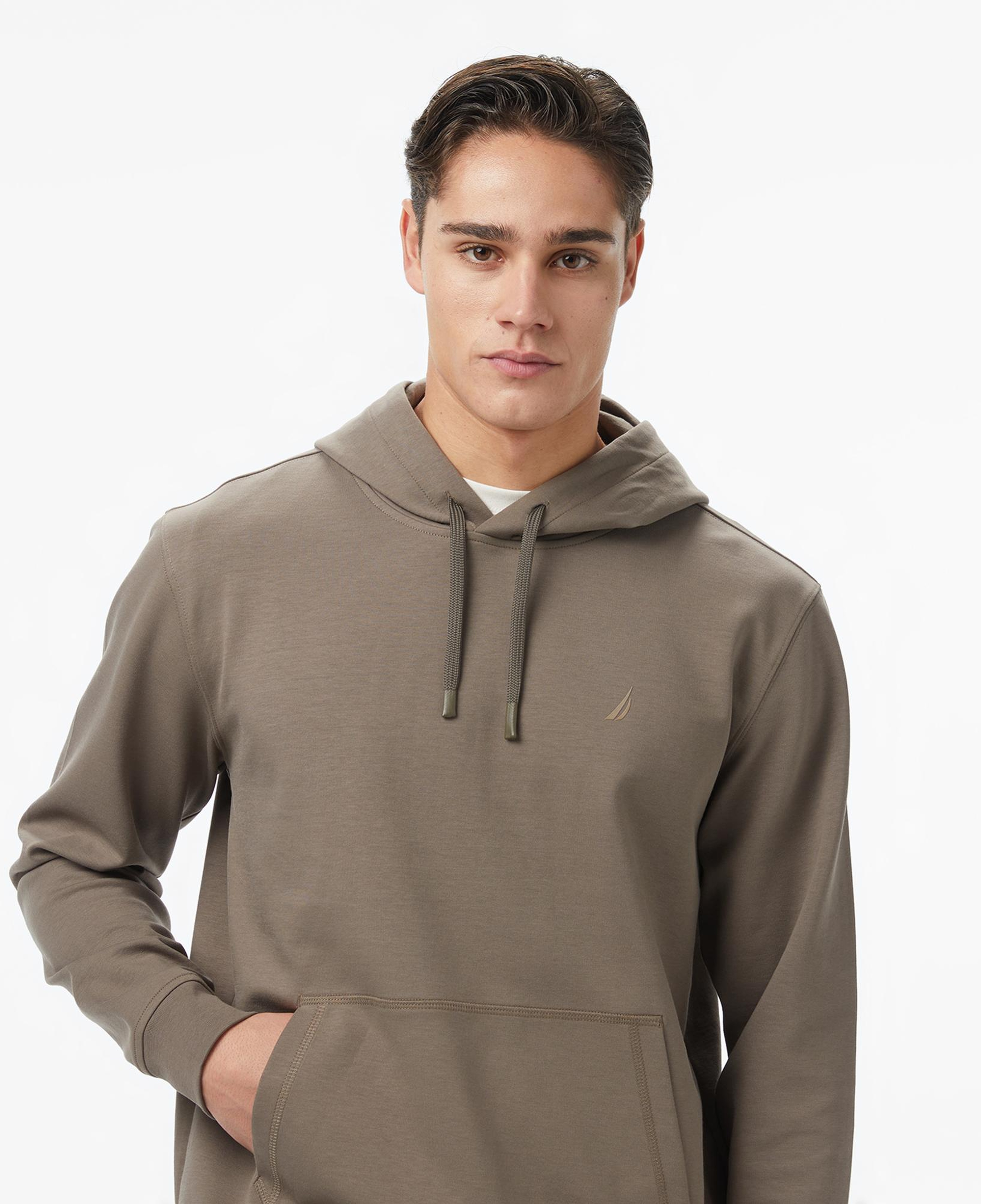 Nautica Erkek Kahverengi Classic Fit Kapüşonlu Sweatshirt