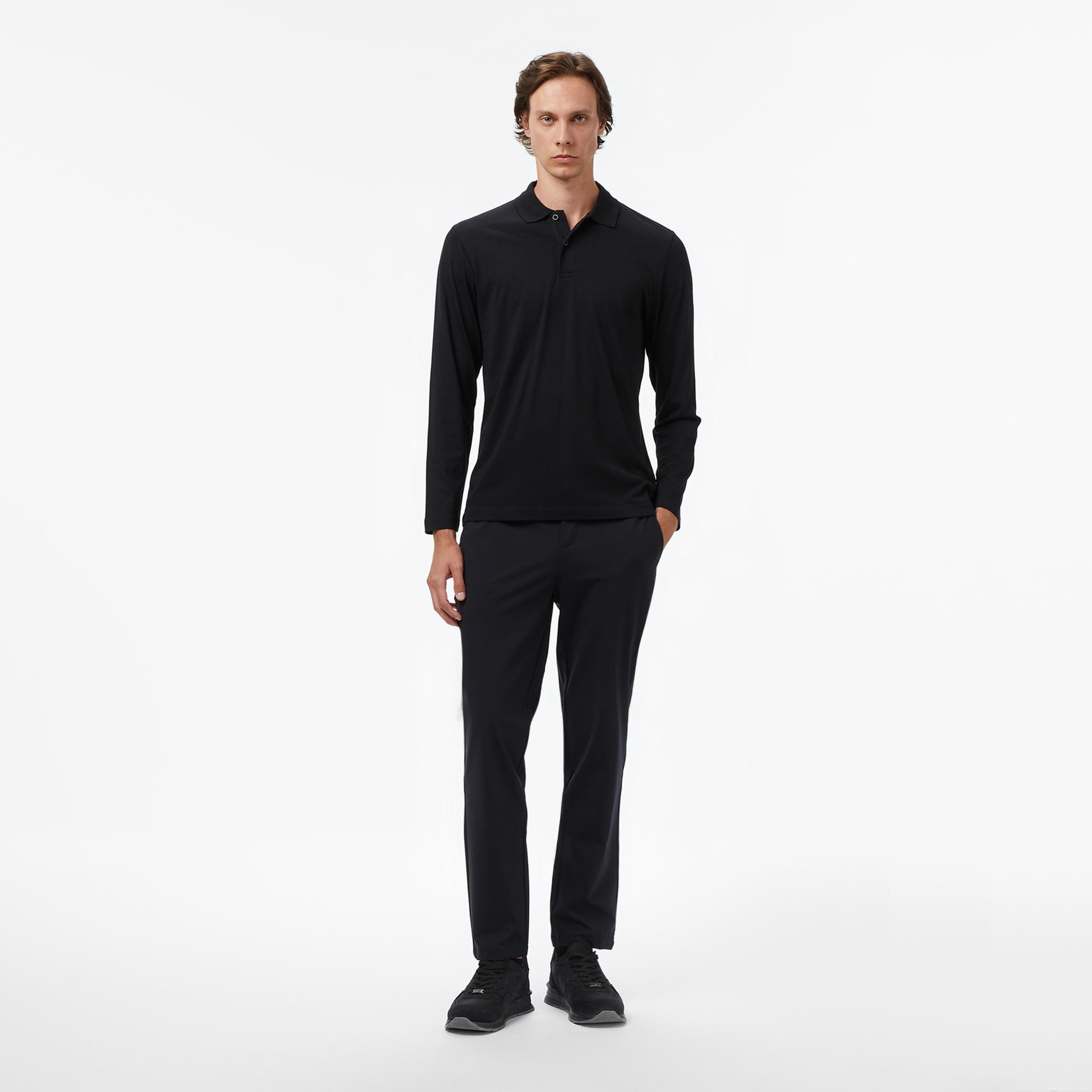 Nautica Erkek Siyah Classic Fit Polo Yaka T-Shirt