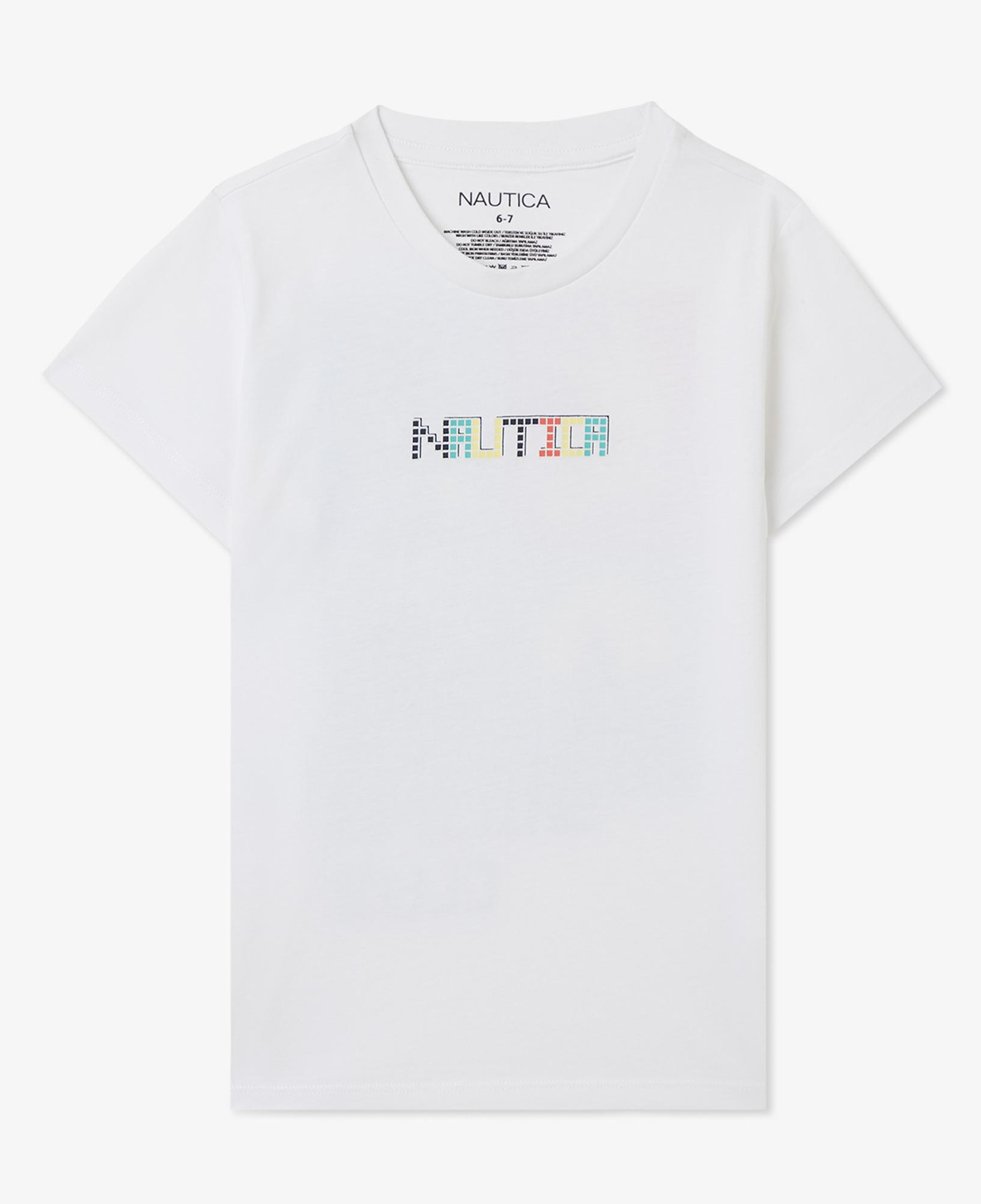 Nautica Erkek Çocuk Beyaz Regular Fit Baskılı T-Shirt