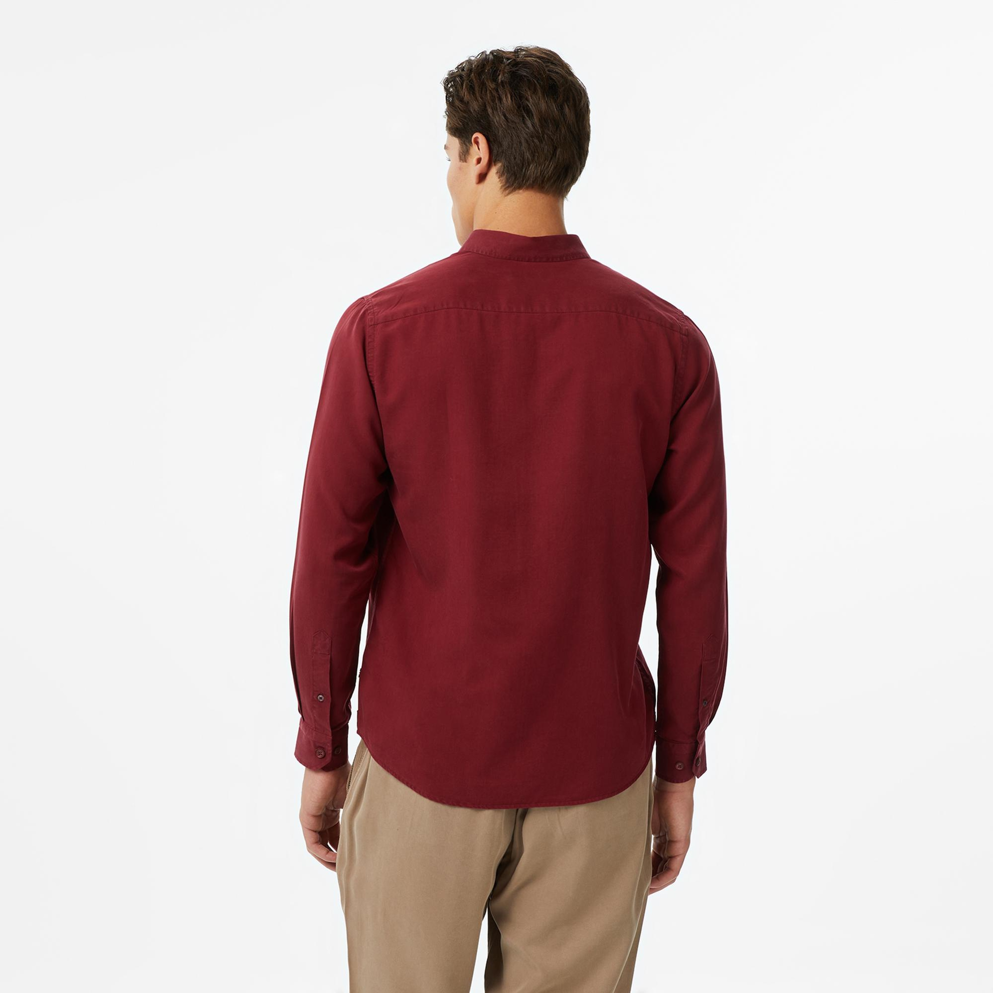 Nautica Erkek Bordo Classic Fit Gömlek