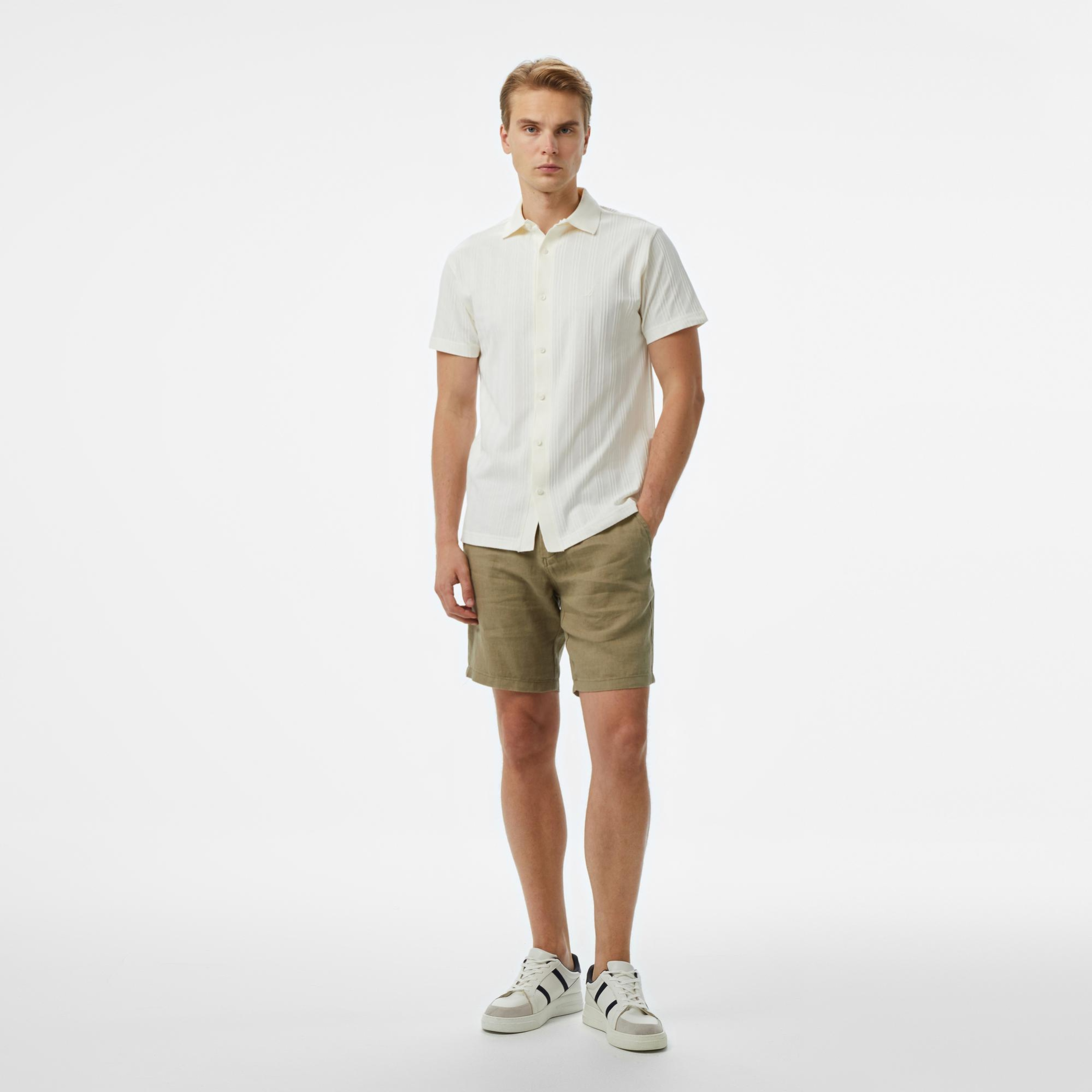Nautica Erkek Beyaz Classic Fit Polo