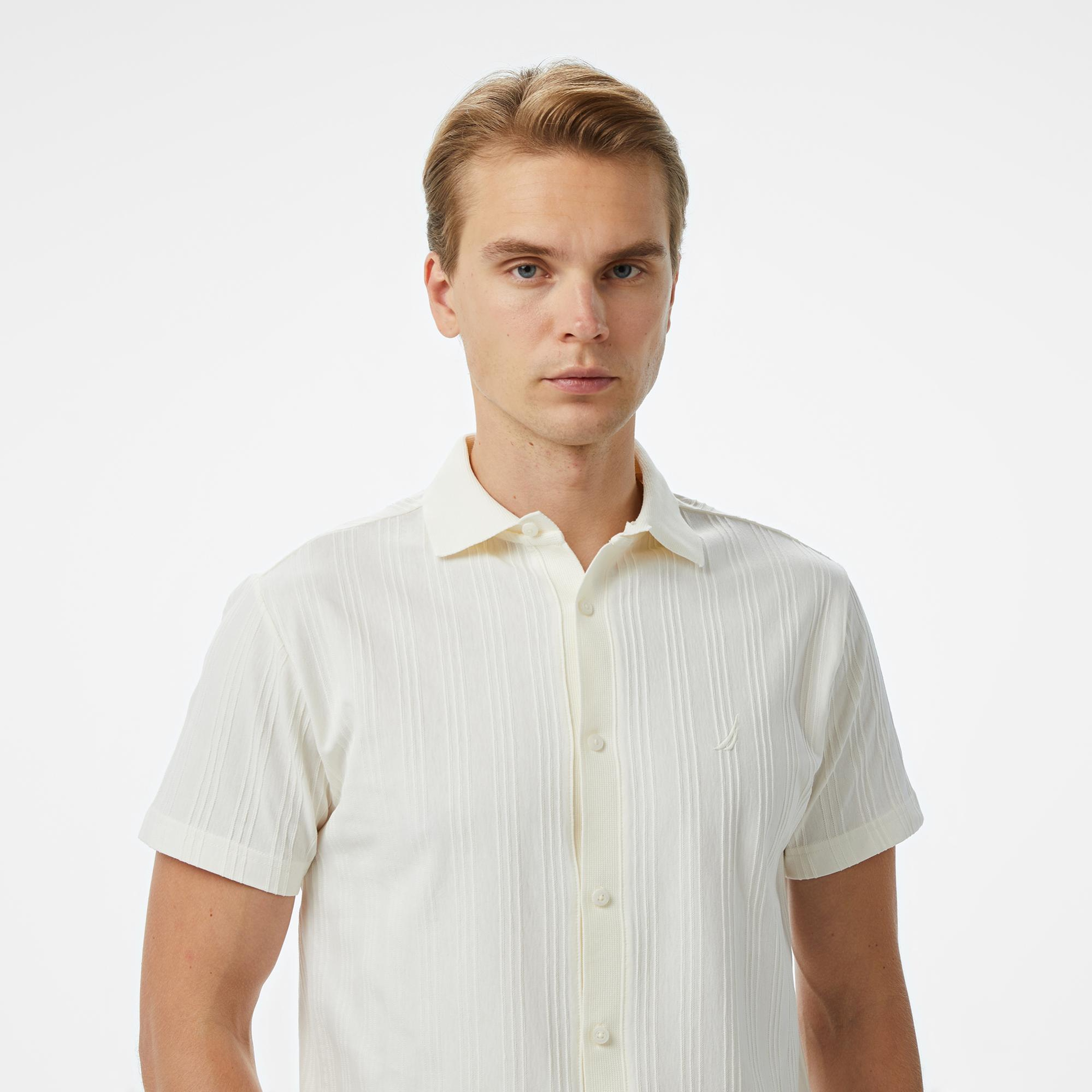Nautica Erkek Beyaz Classic Fit Polo