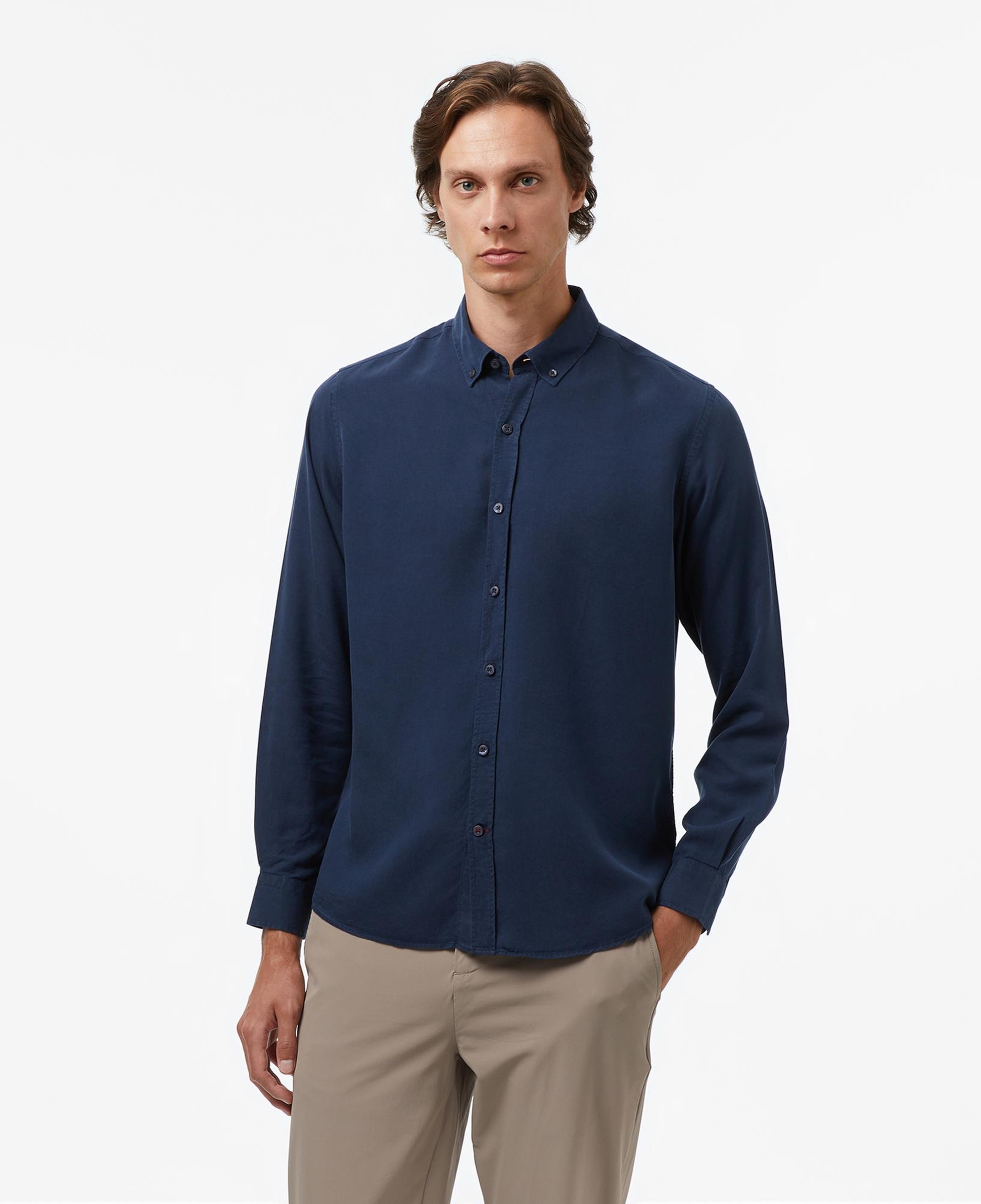 Nautica Erkek Lacivert Classic Fit Gömlek