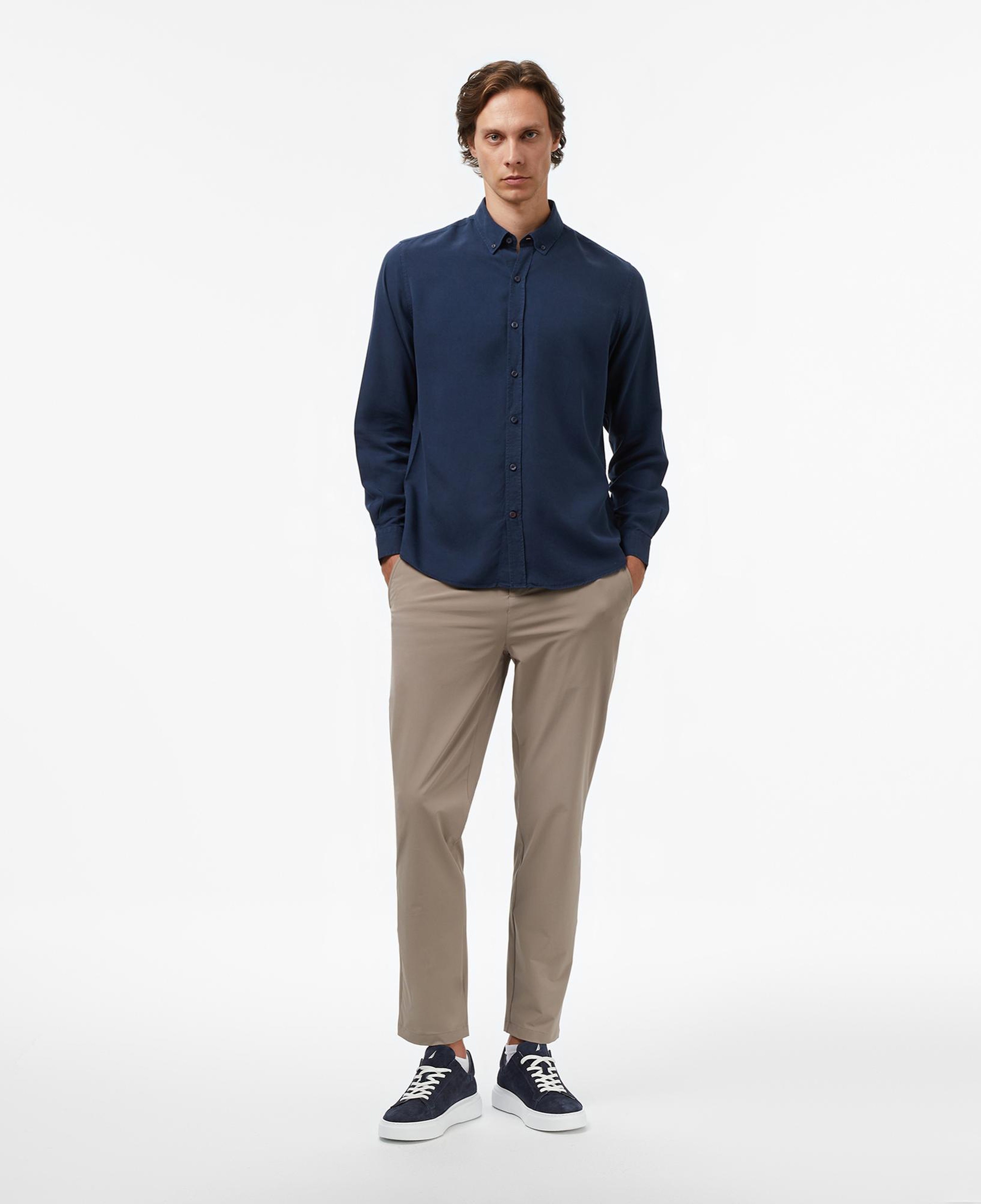 Nautica Erkek Lacivert Classic Fit Gömlek