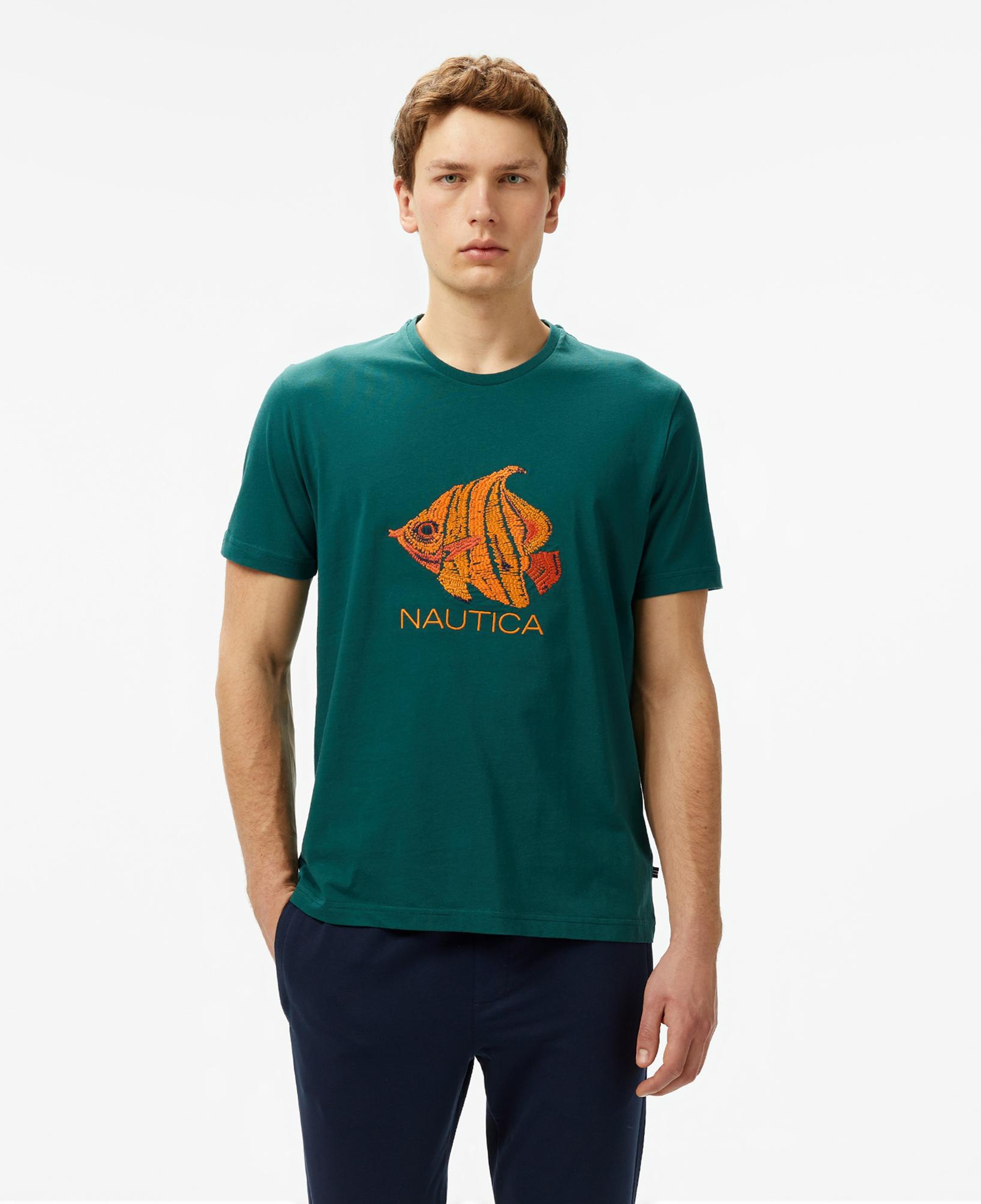 Nautica Erkek Yeşil Regular Fit T-Shirt