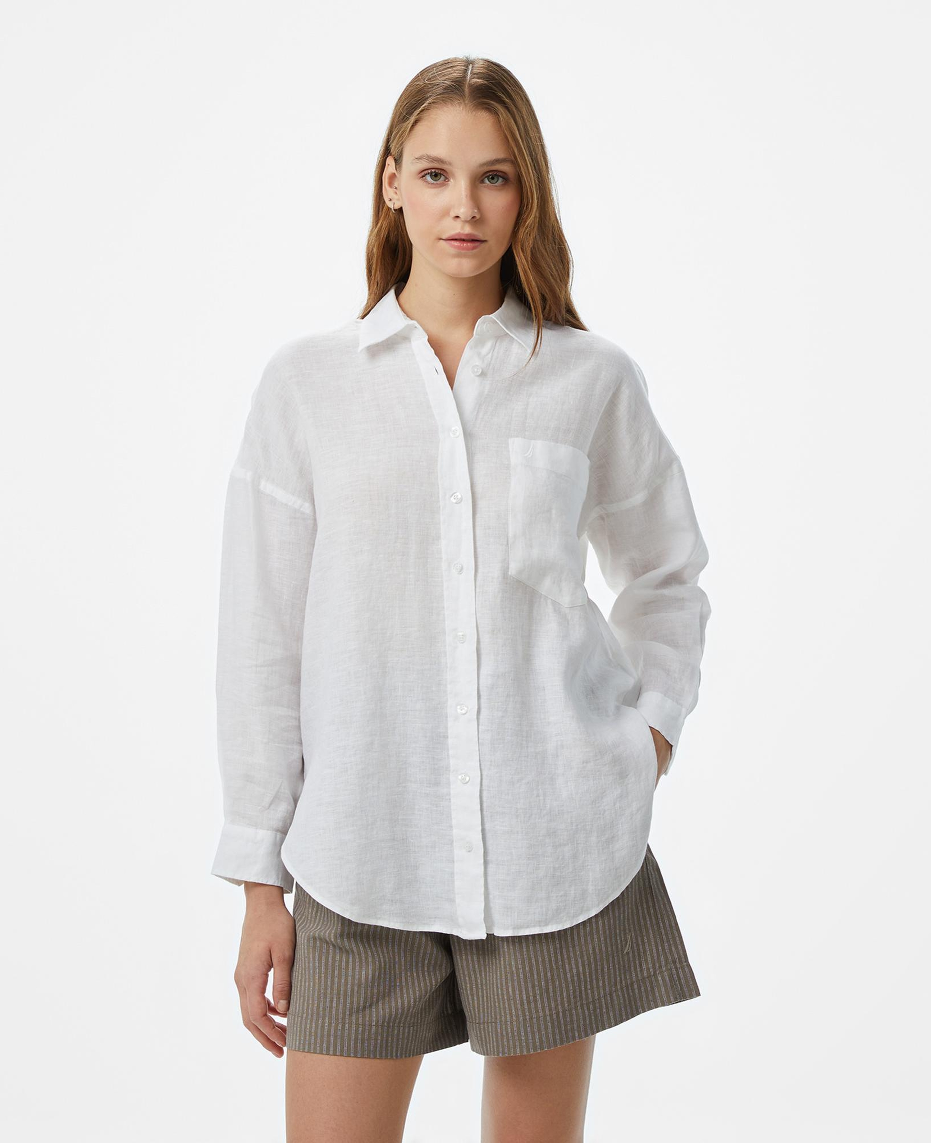 Nautica Kadın Beyaz Regular Fit Gömlek