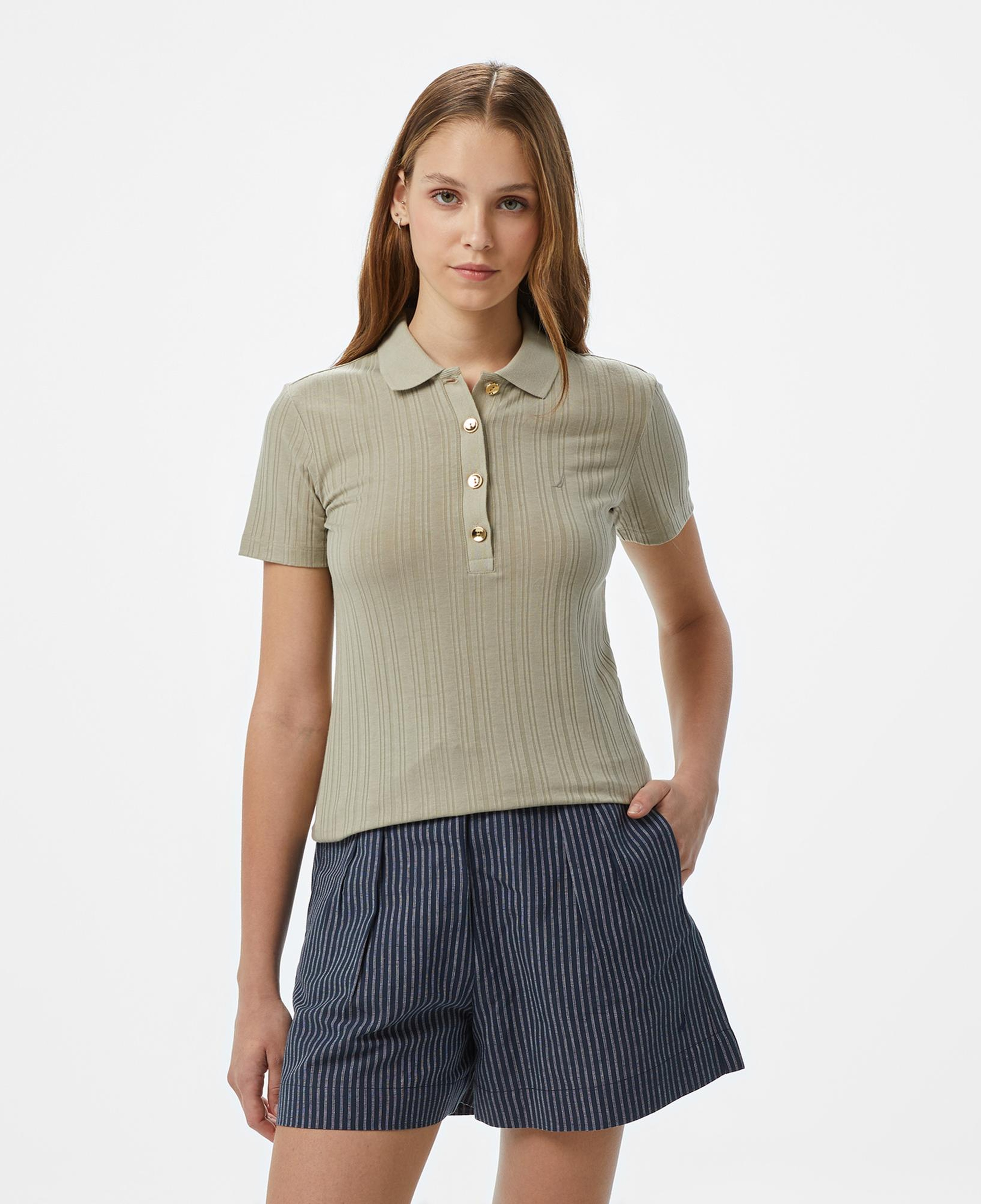 Nautica Kadın Yeşil Regular Fit Polo