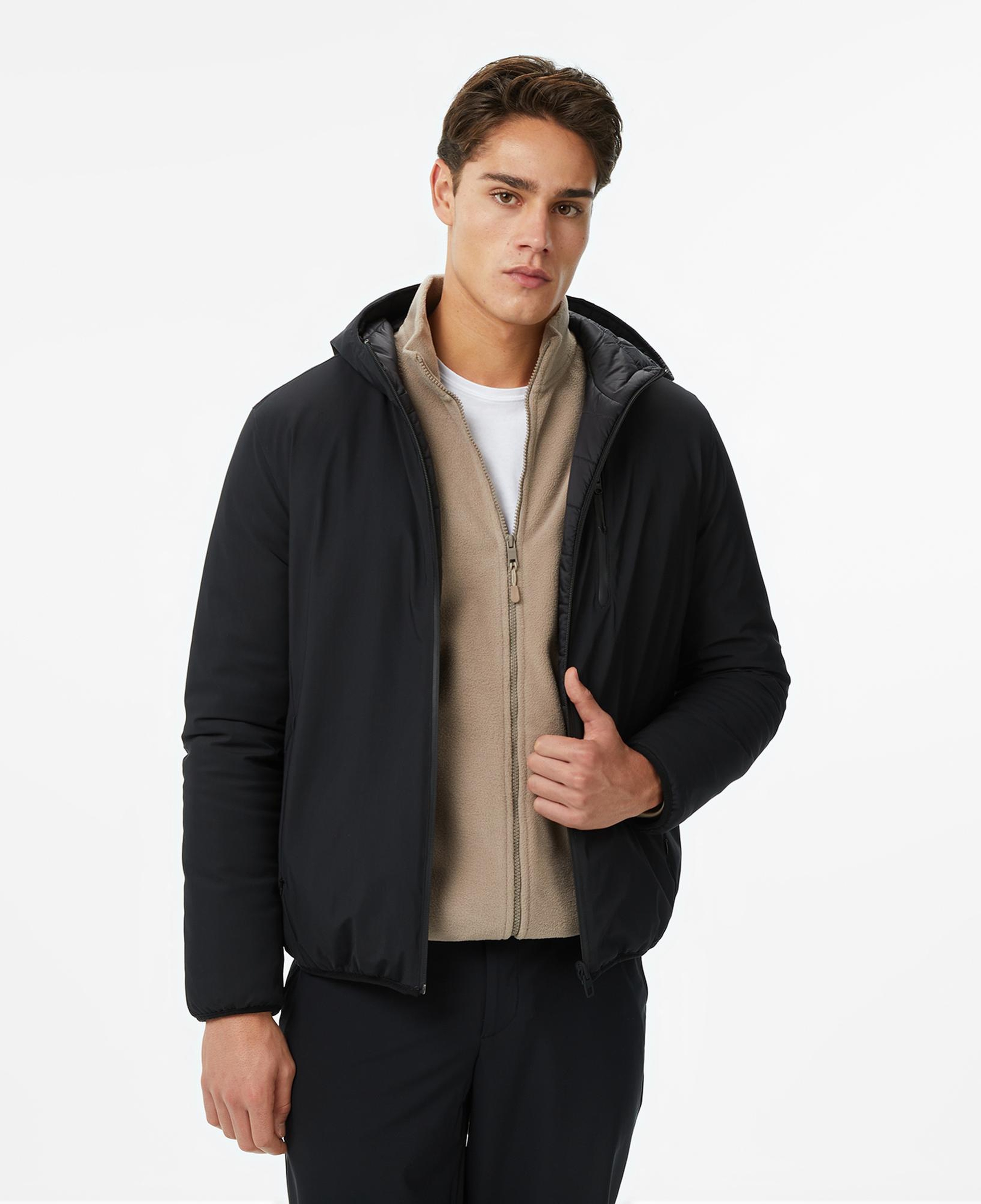 Nautica Erkek Siyah Regular Fit Çift Taraflı Mont