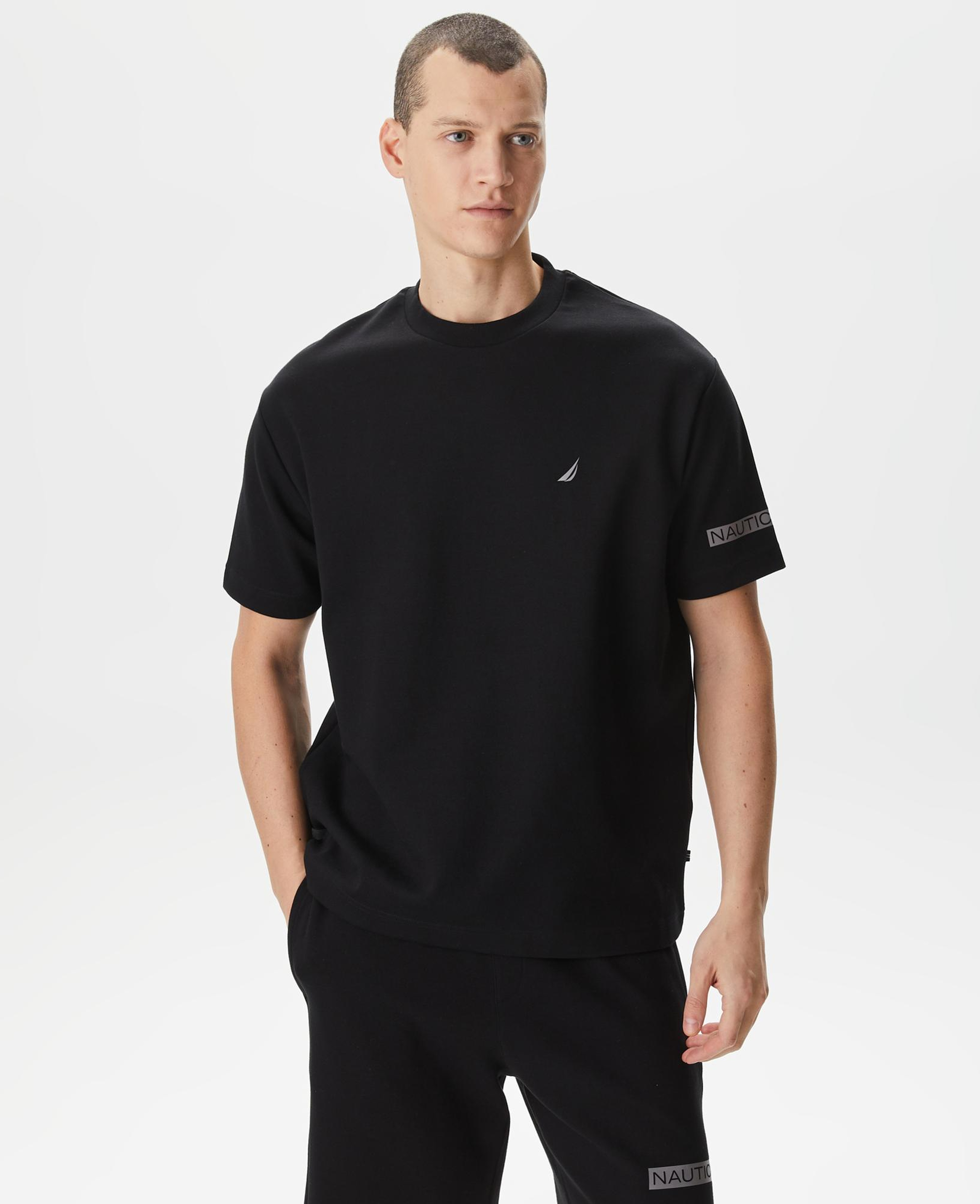 Nautica Erkek Siyah Oversize T-Shirt