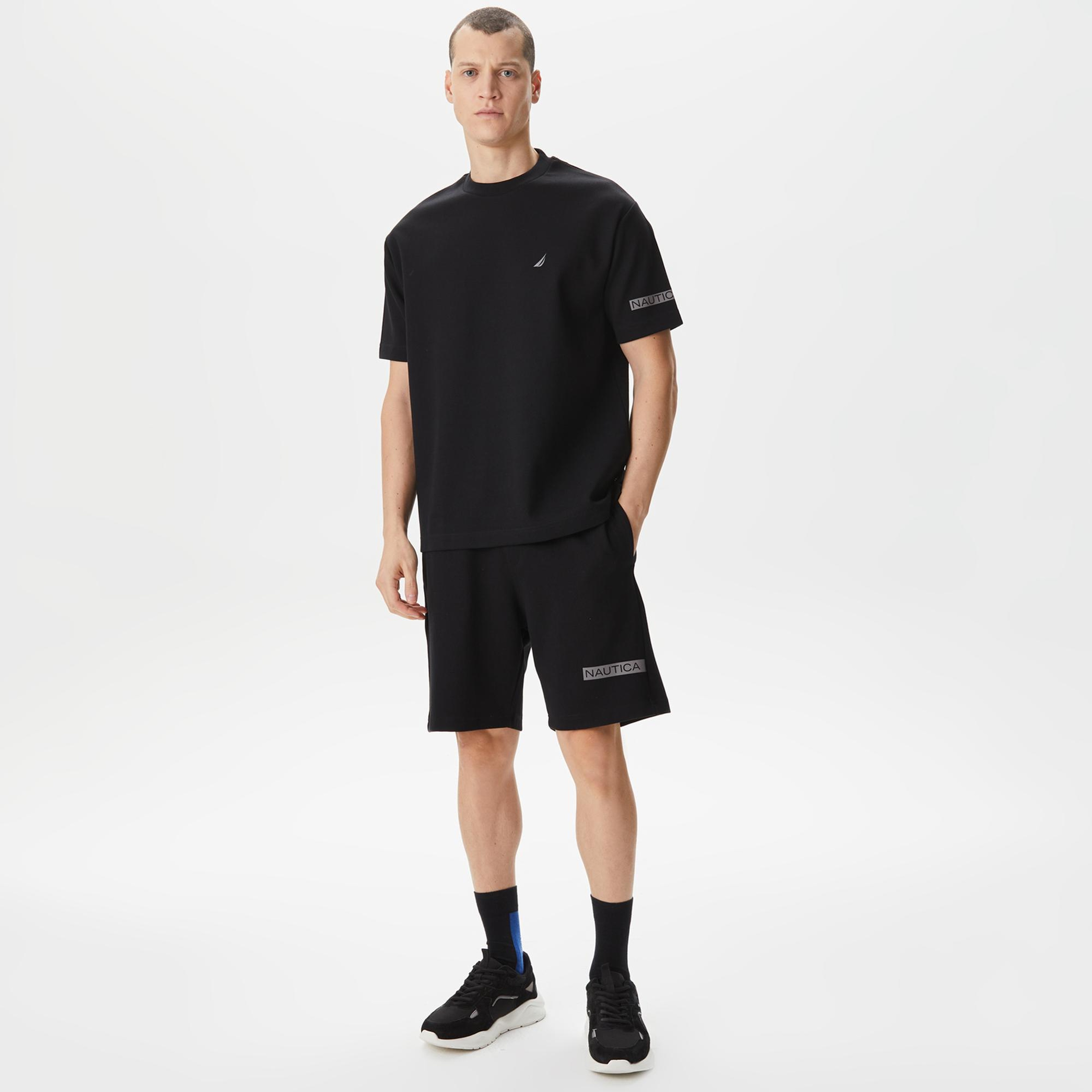 Nautica Erkek Siyah Oversize T-Shirt