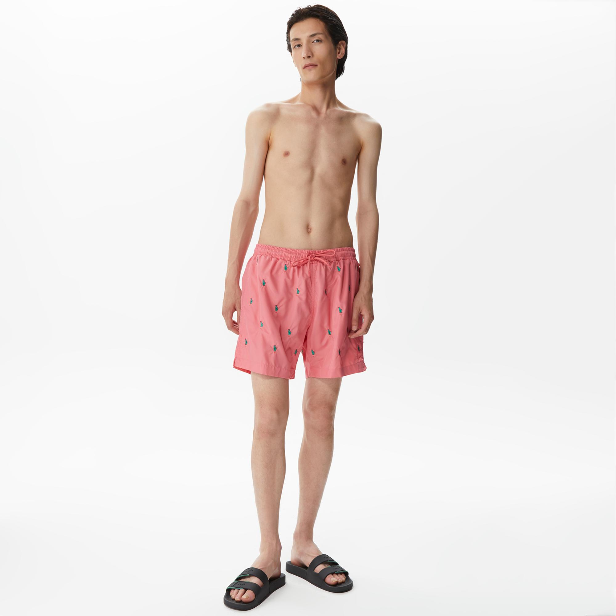 Nautica Erkek Pembe Desenli Deniz Şortu