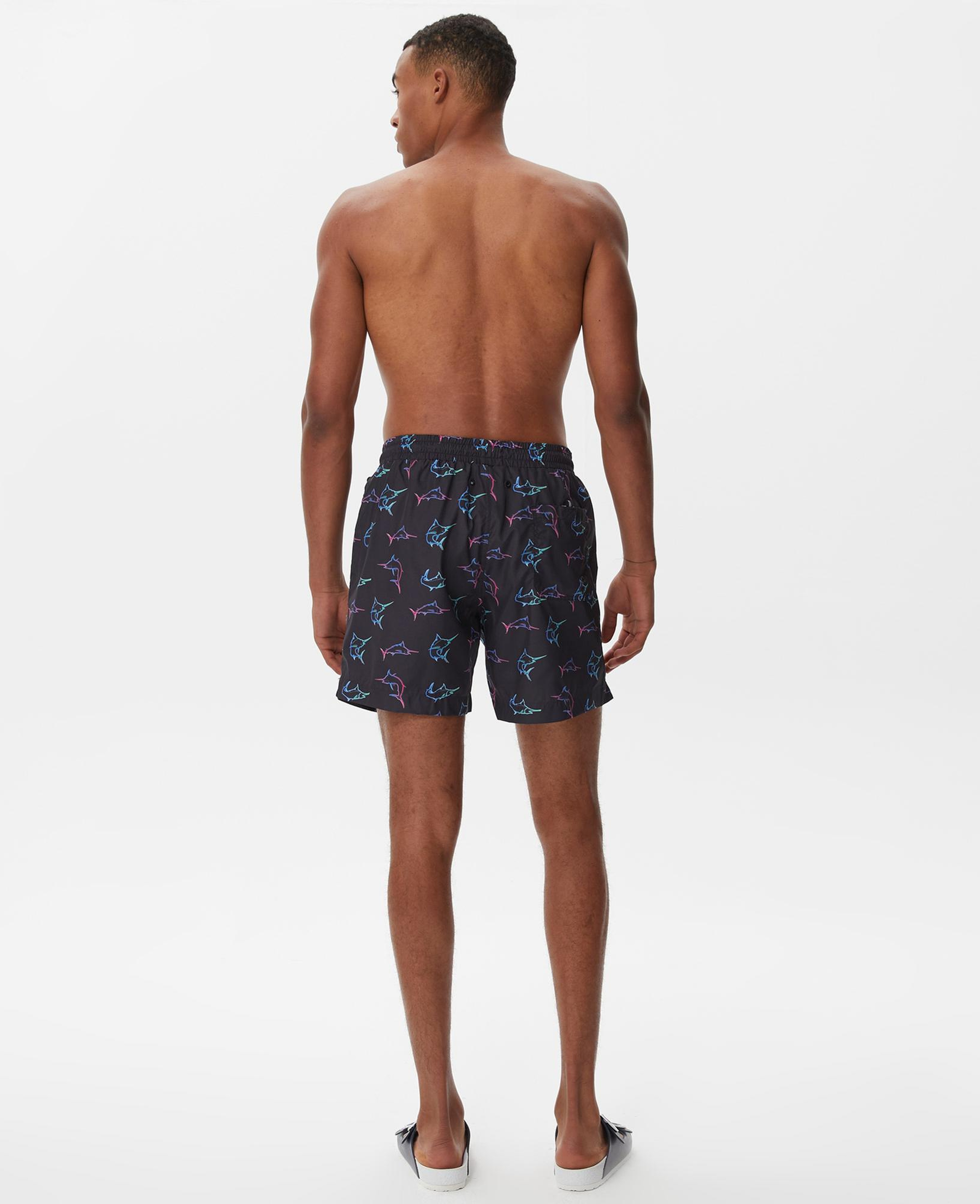 Nautica Erkek Siyah Baskılı Deniz Şortu