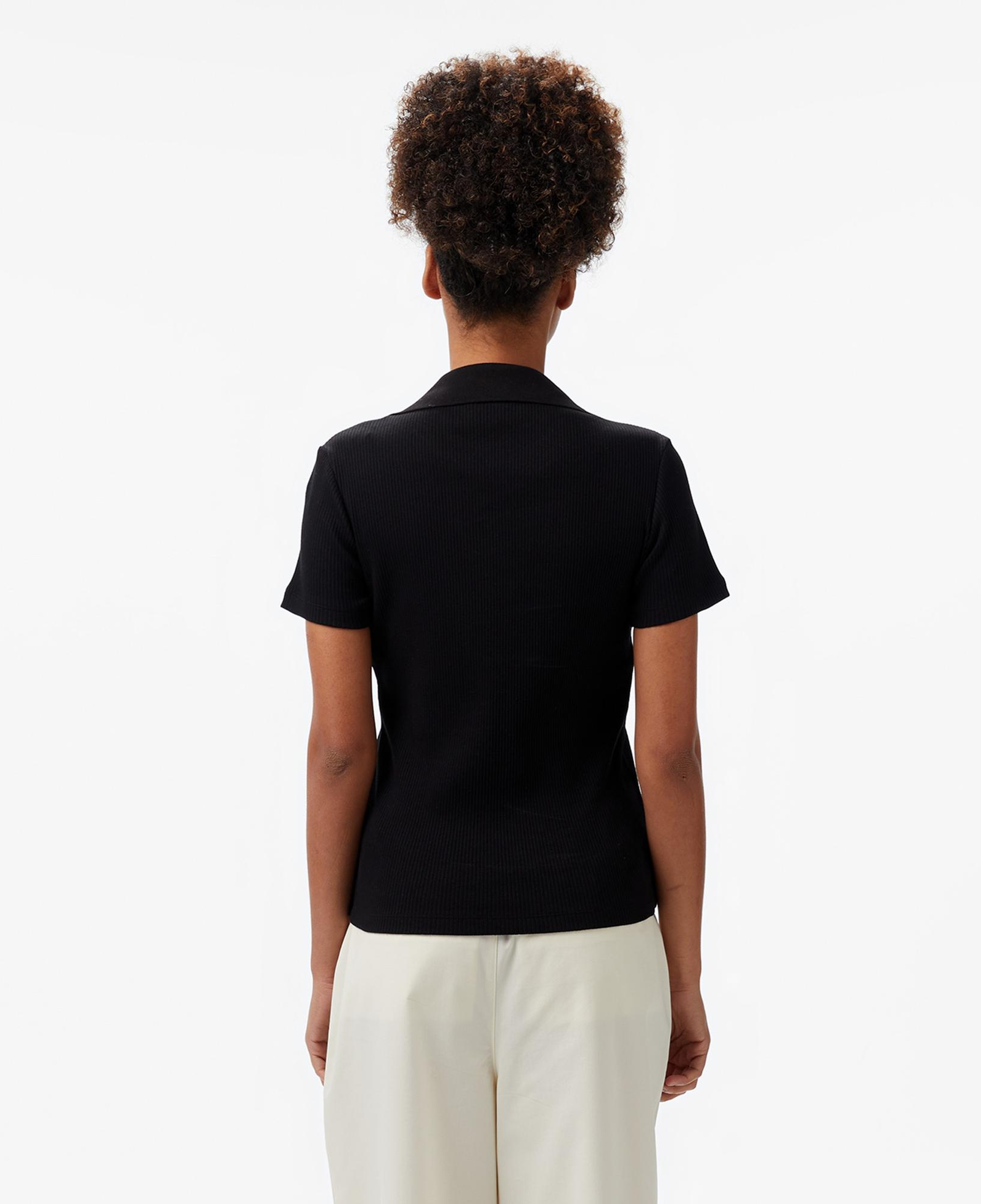 Nautica Kadın Siyah Slim Fit Polo Yaka T-Shirt