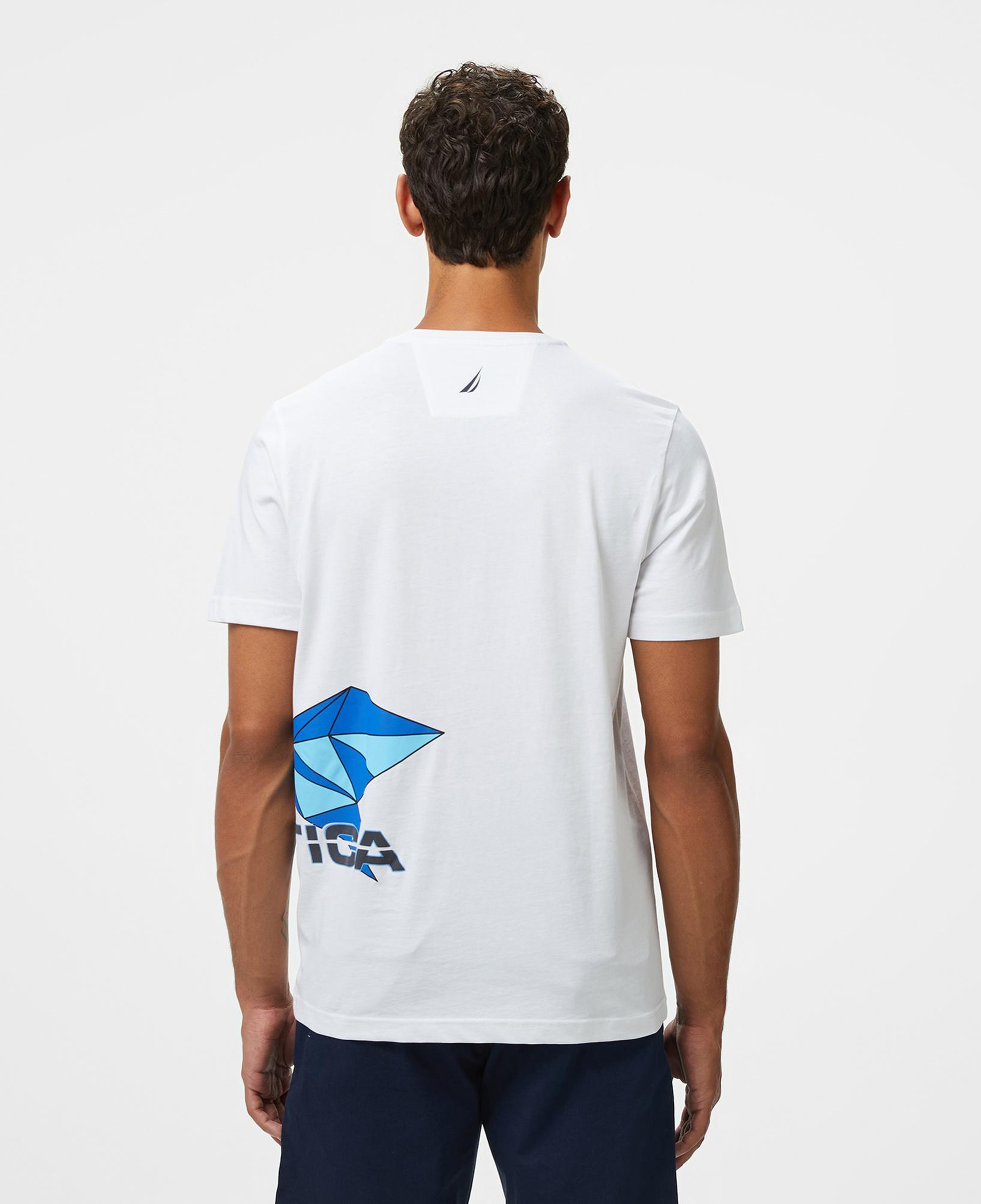 Nautica Erkek Beyaz Regular Fit Baskılı T-Shirt