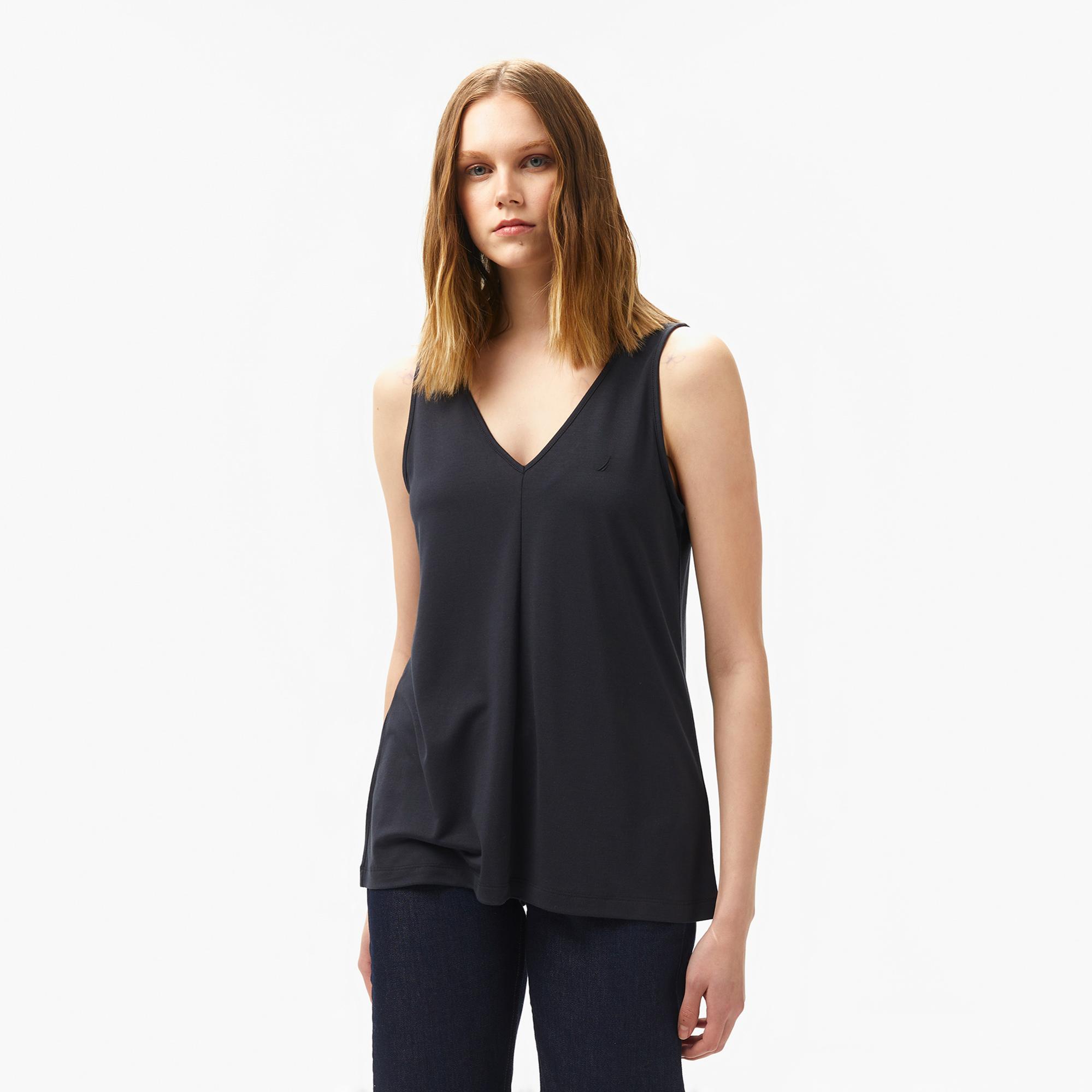 Nautica Kadın Siyah Regular Fit T-Shirt