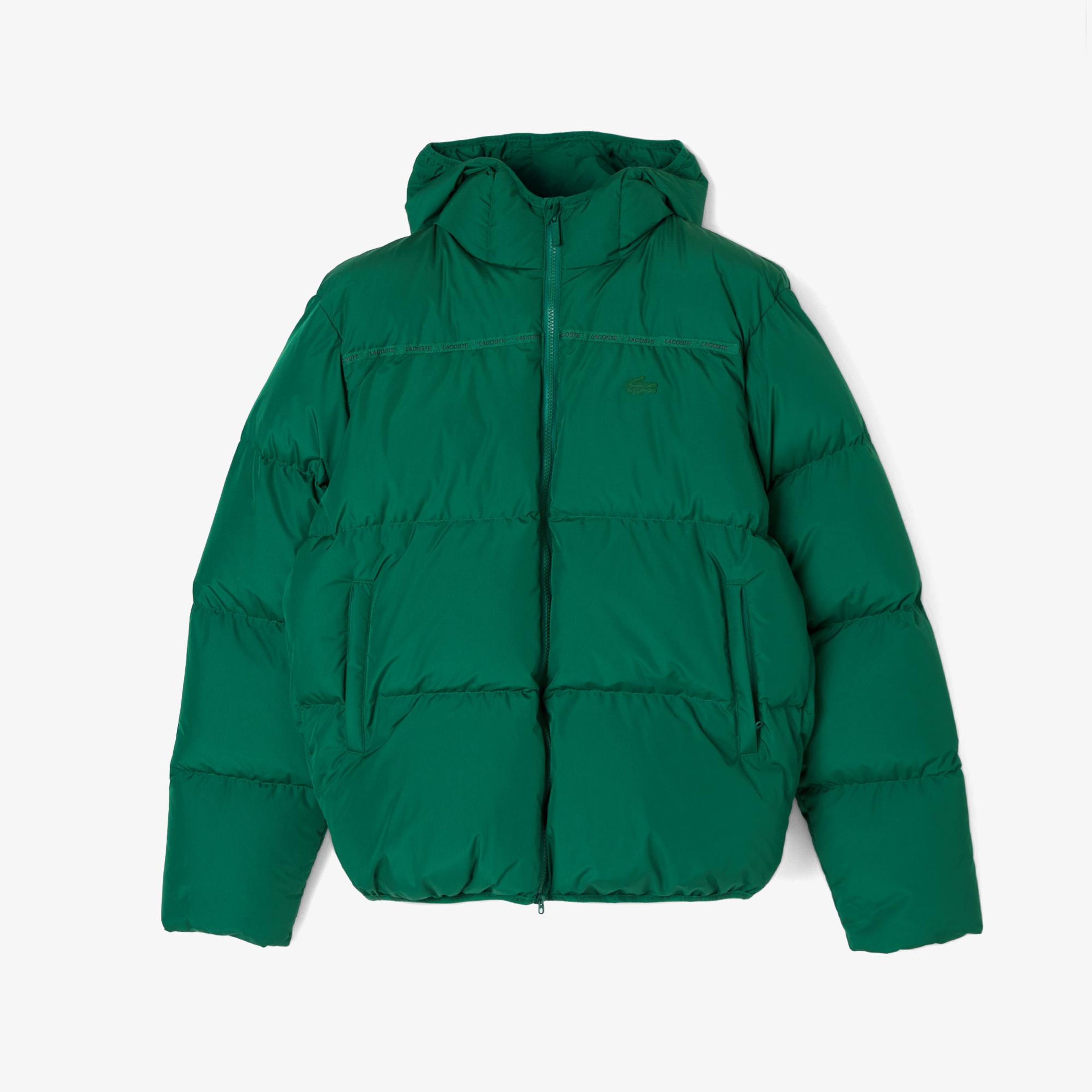 Lacoste Erkek Kapüşonlu Yeşil Mont