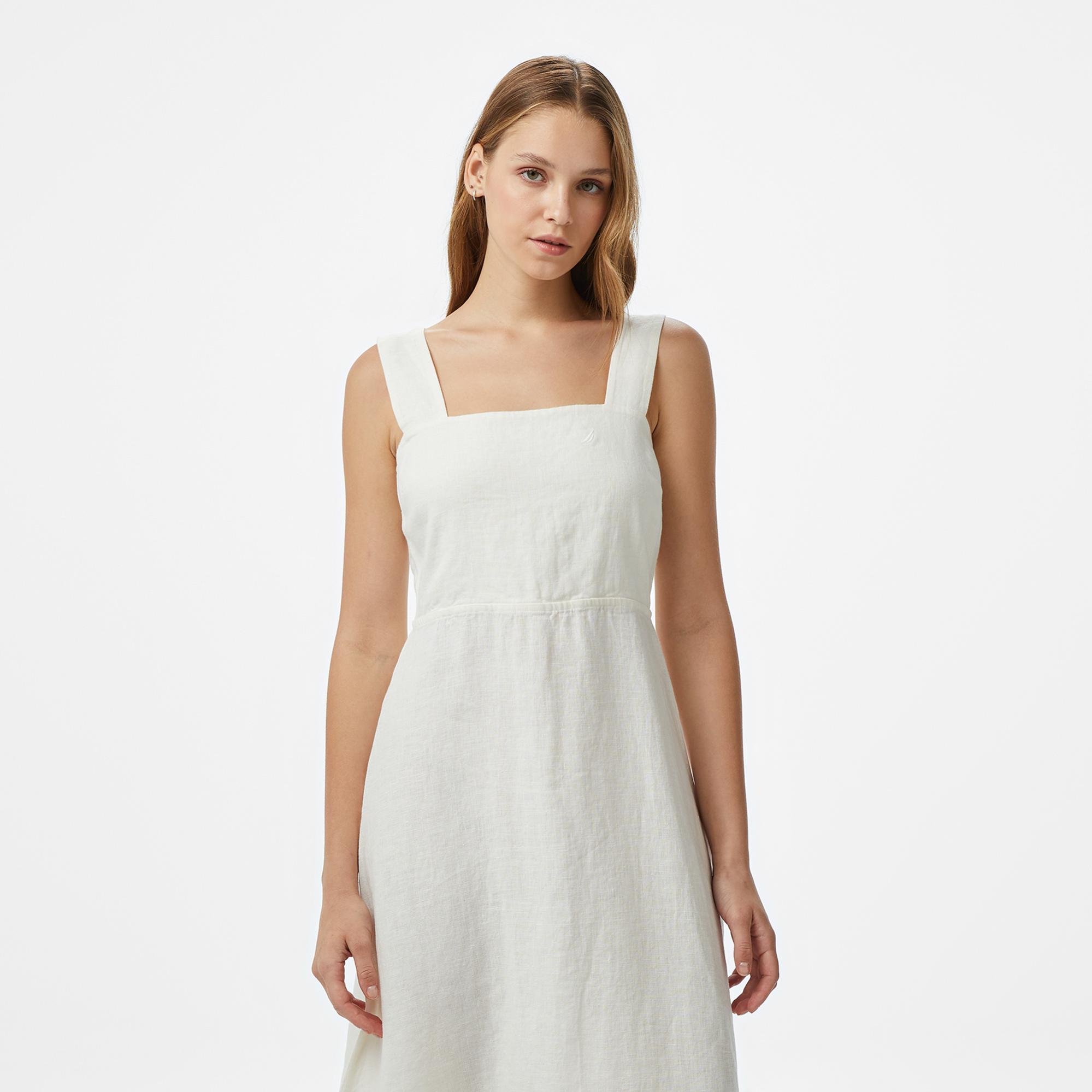 Nautica Kadın Beyaz Regular Fit Elbise