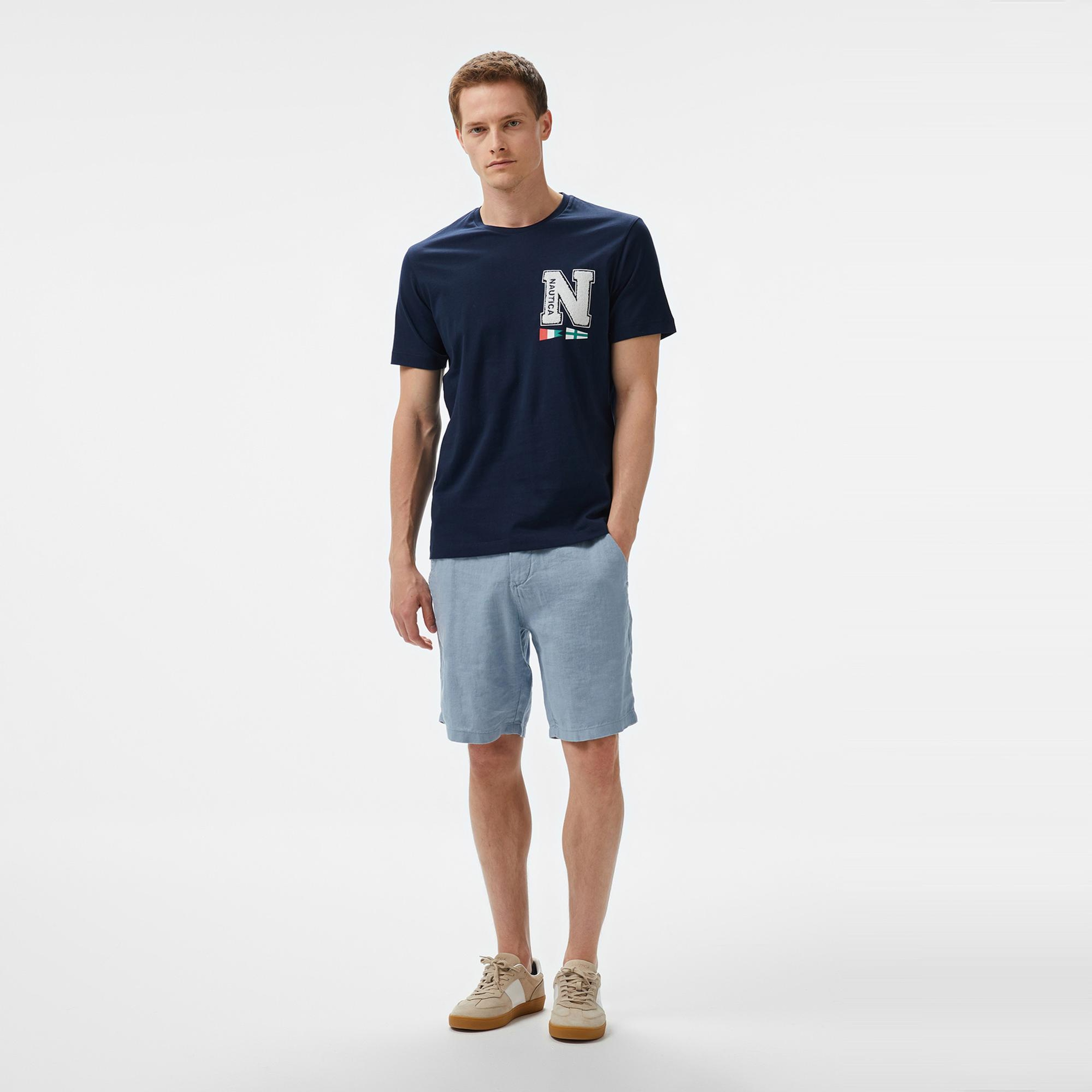 Nautica Erkek Lacivert Regular Fit T-Shirt