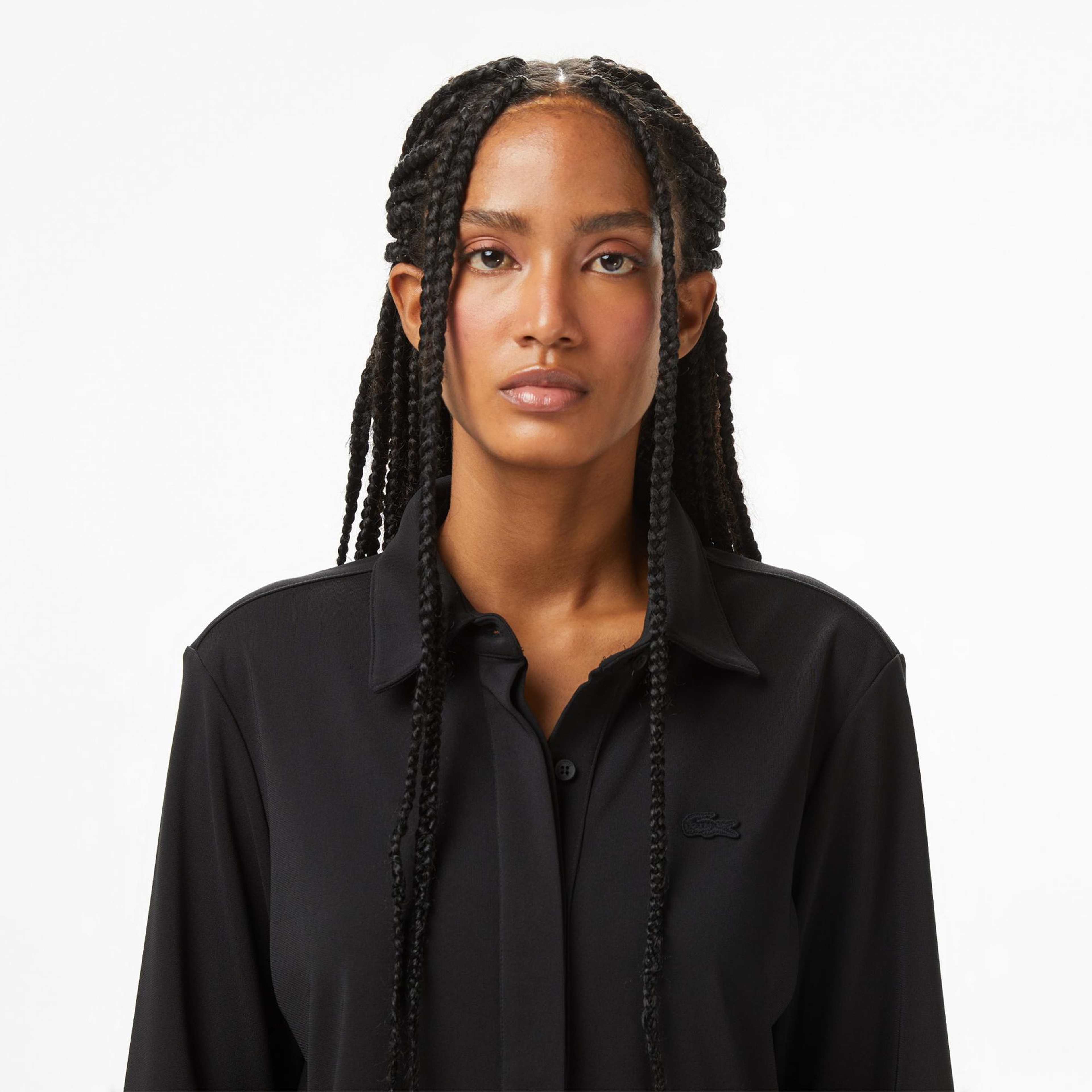 Lacoste Kadın Siyah Gömlek