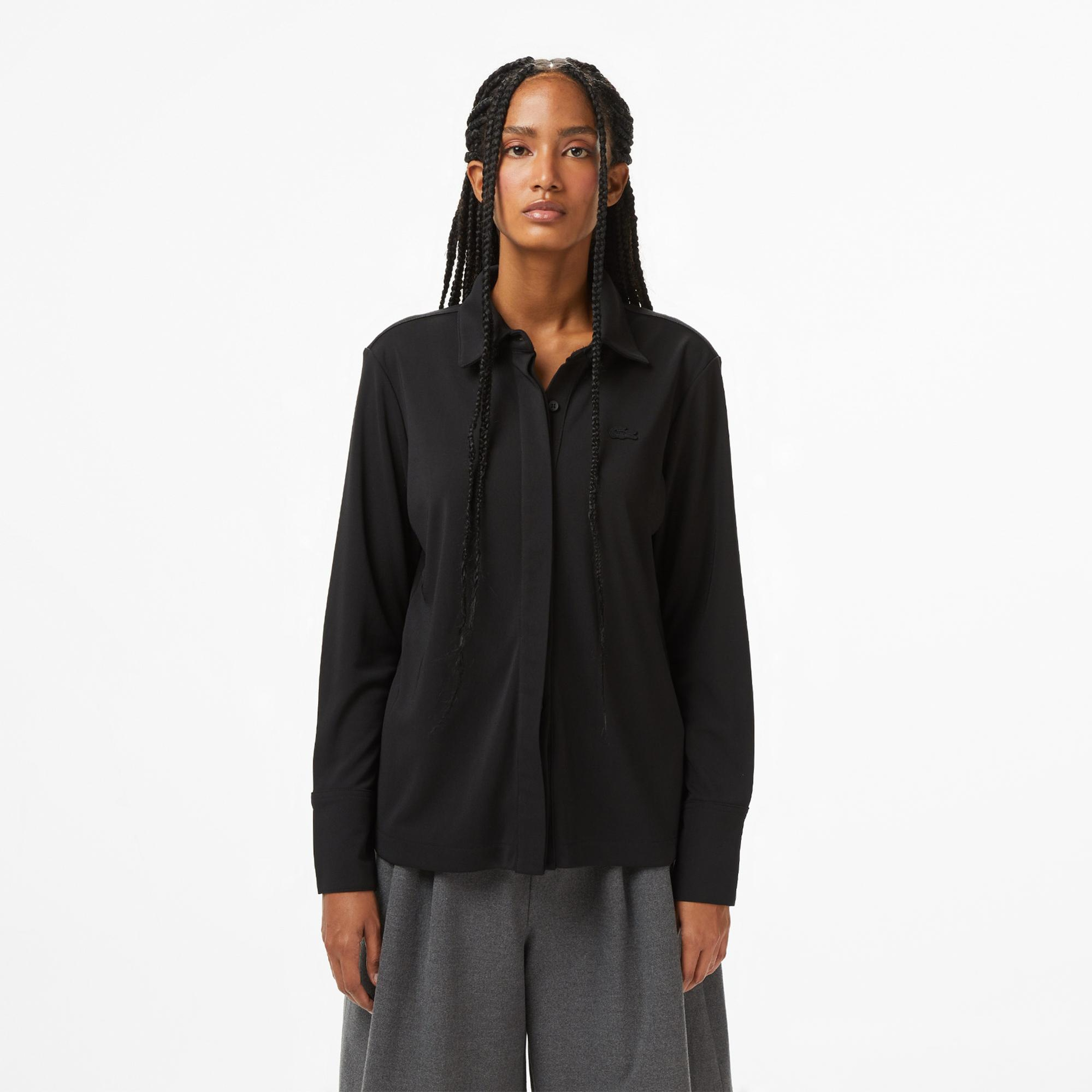 Lacoste Kadın Siyah Gömlek