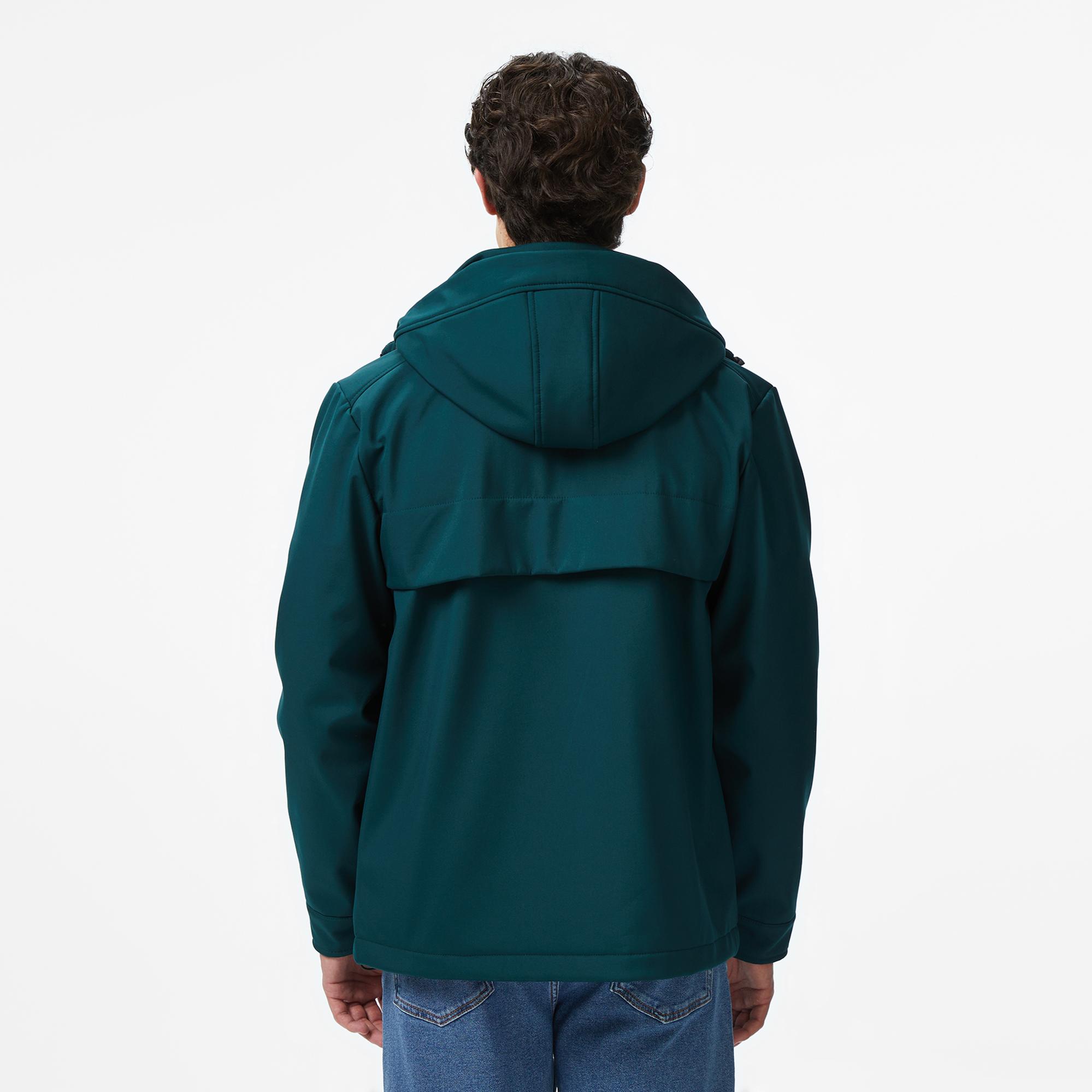 Lacoste Erkek Kapüşonlu Koyu Yeşil Yağmurluk