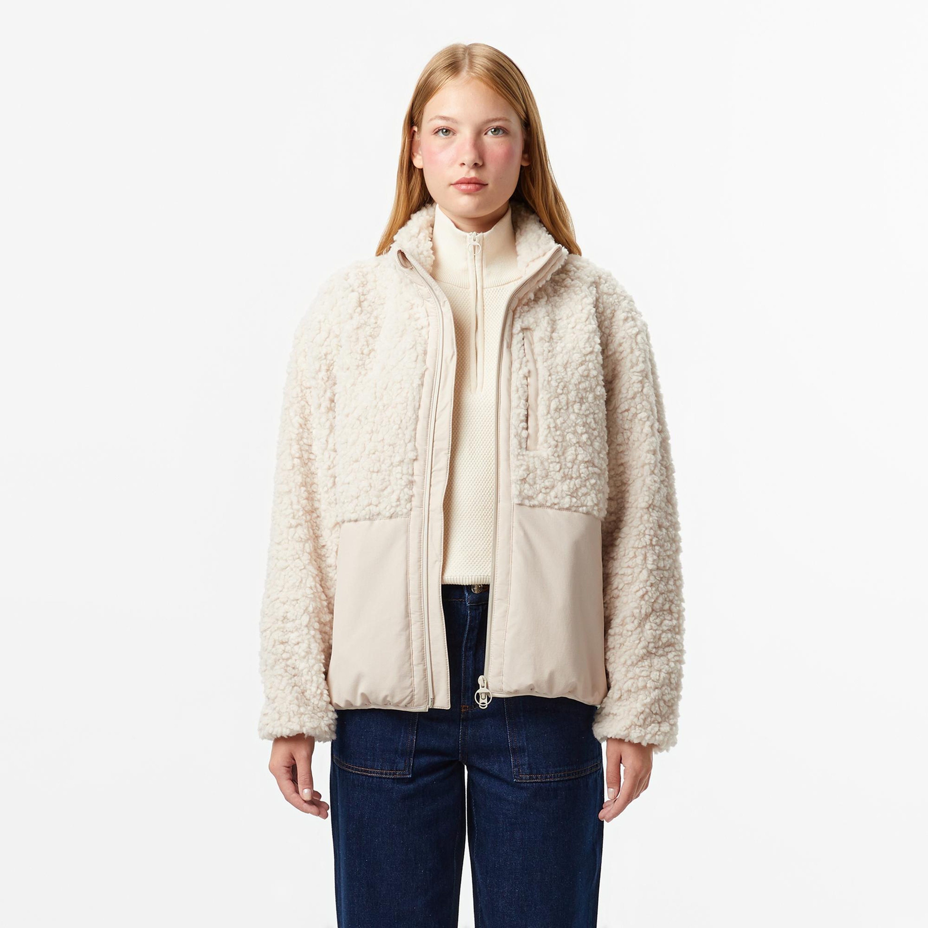 Lacoste Kadın Dik Yaka Beyaz Ceket