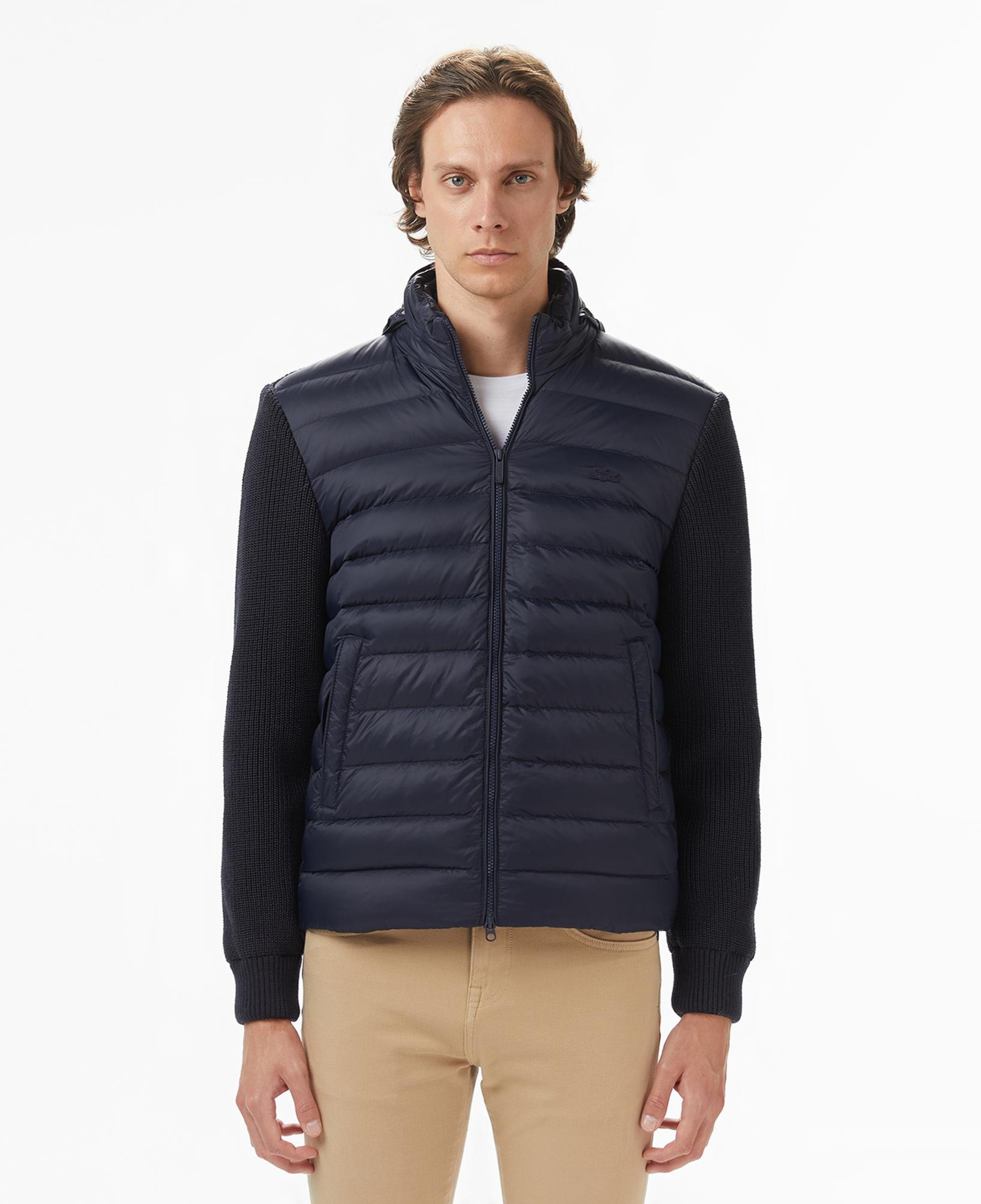 Lacoste Erkek Regular Fit Kapüşonlu Lacivert Mont