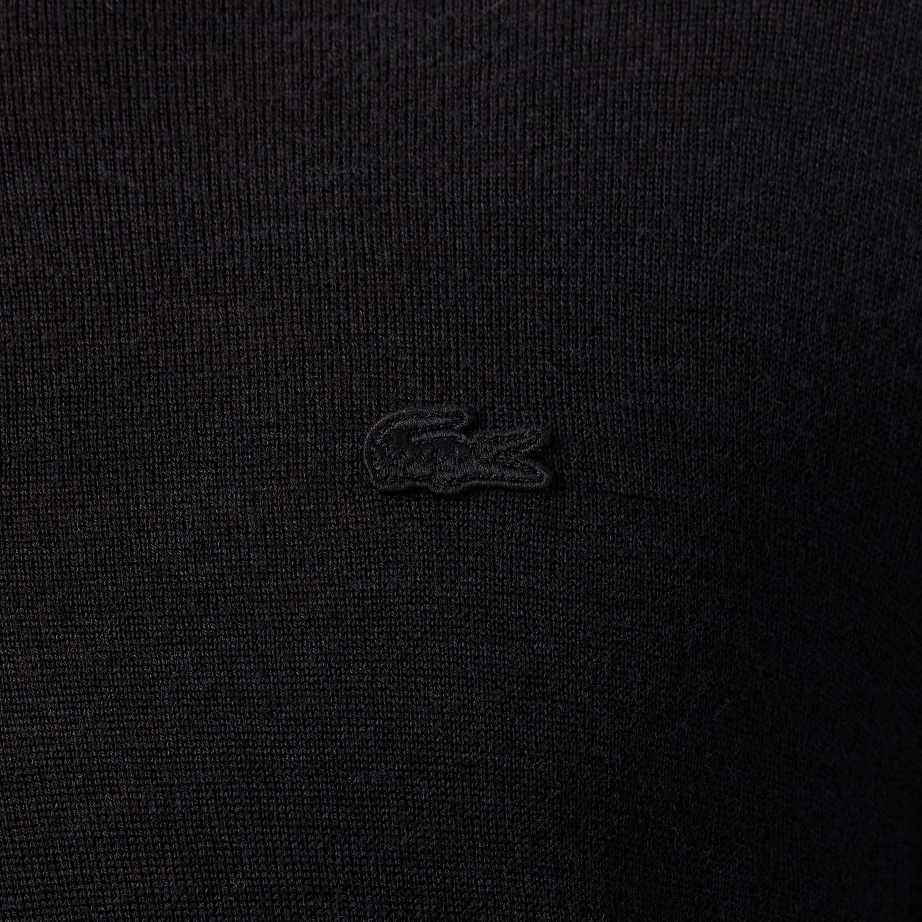 Lacoste Erkek Classic Fit Polo Yaka Siyah Kazak