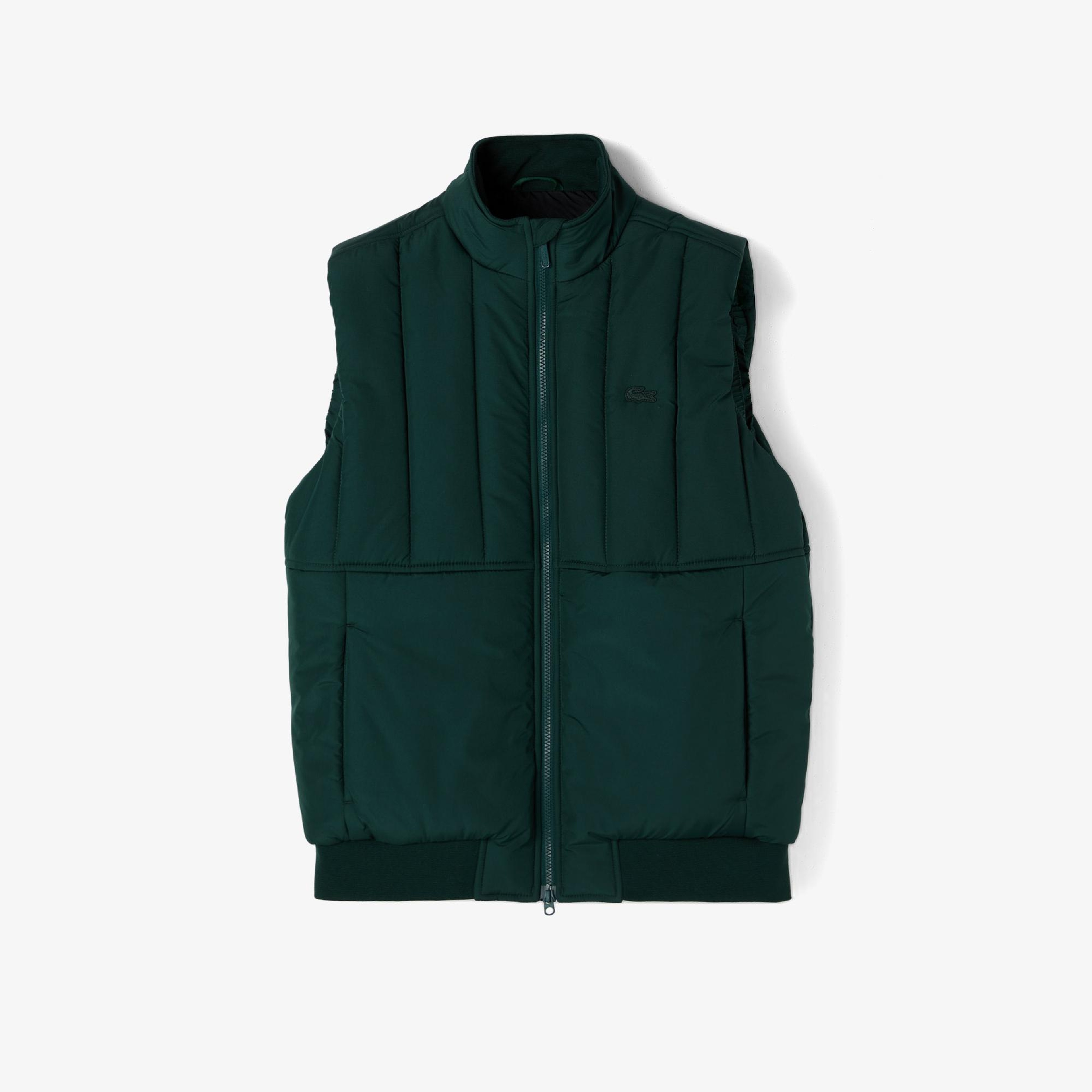 Lacoste Erkek Dik Yaka Koyu Yeşil Yelek