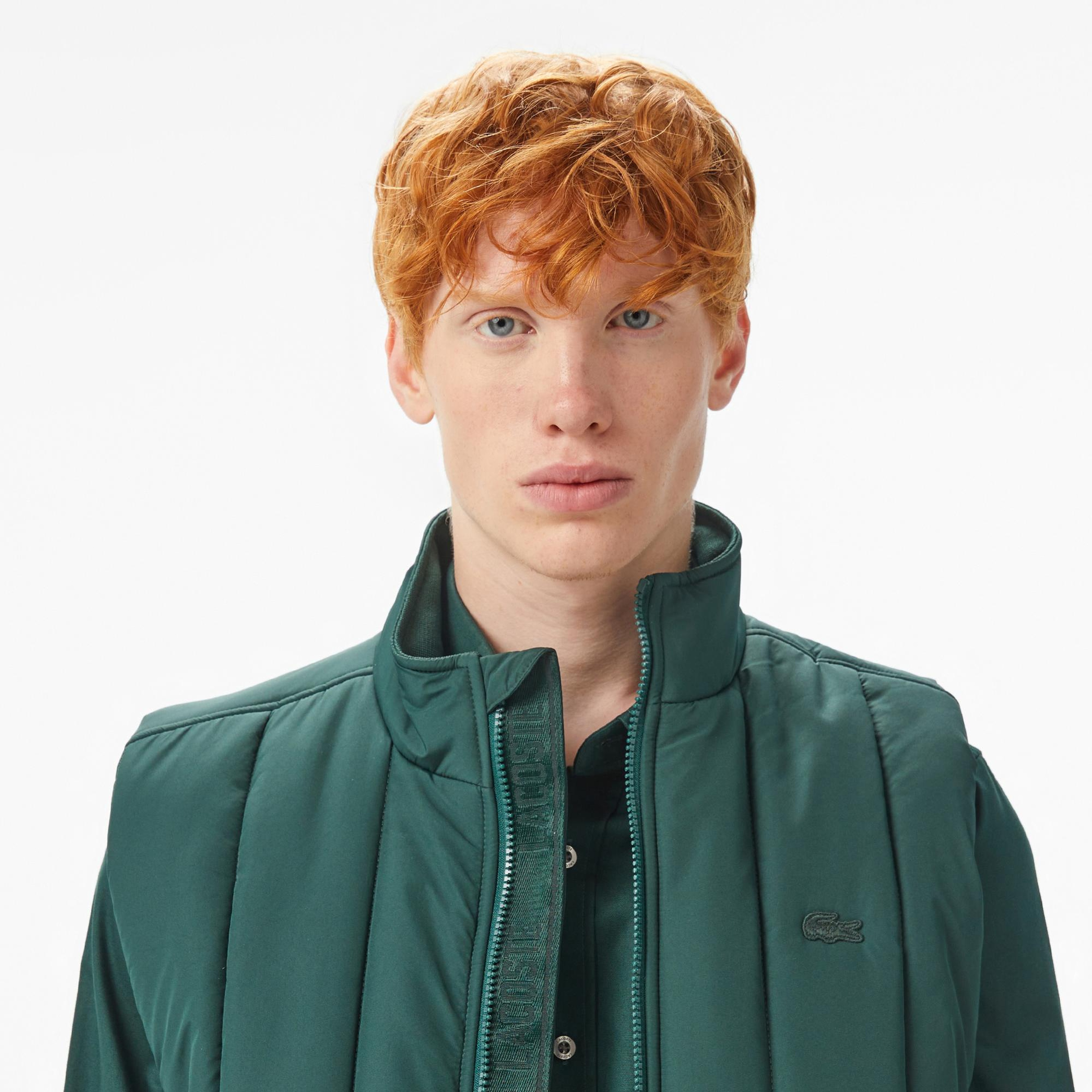 Lacoste Erkek Dik Yaka Koyu Yeşil Yelek
