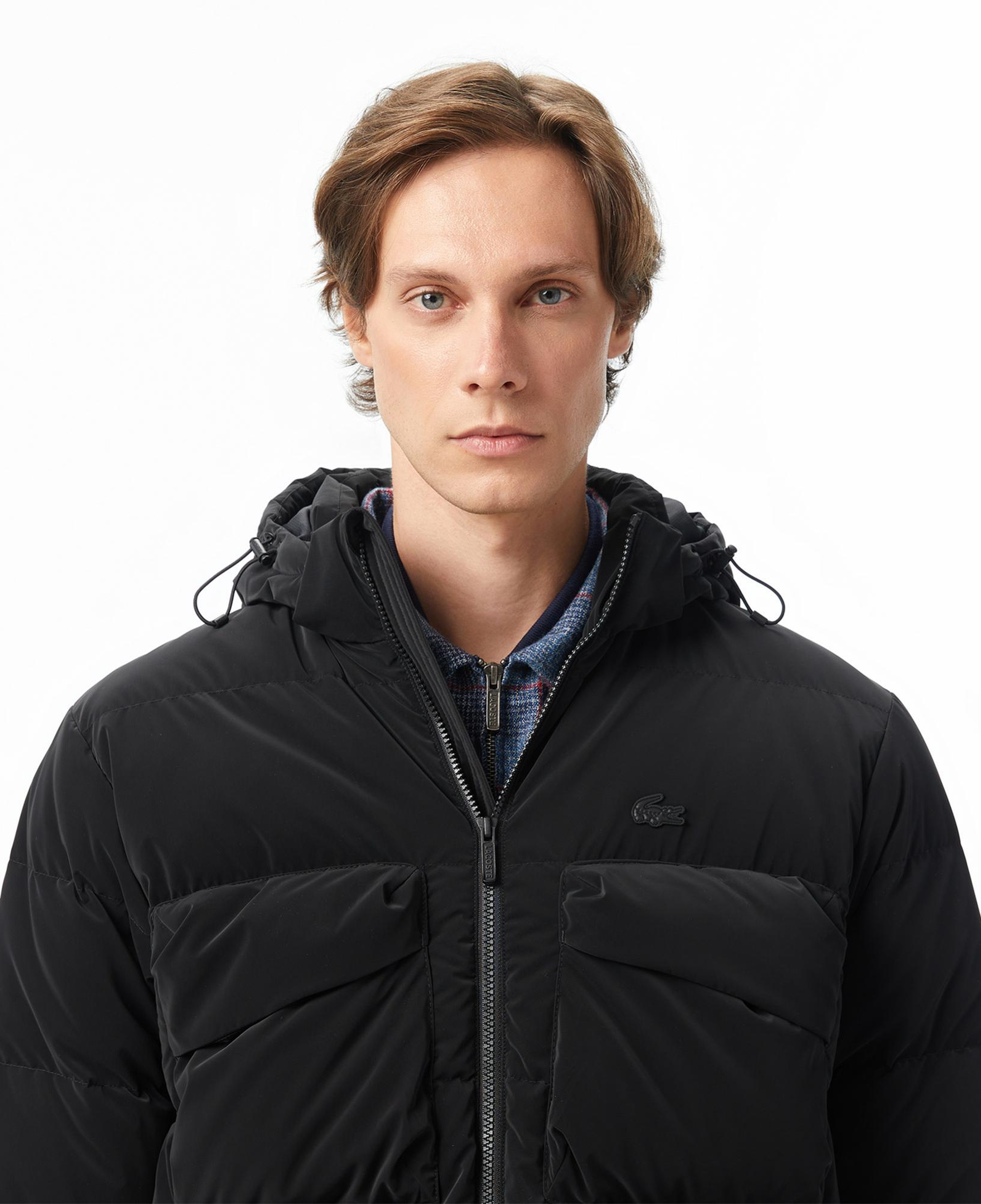 Lacoste Erkek Kapüşonlu Siyah Mont