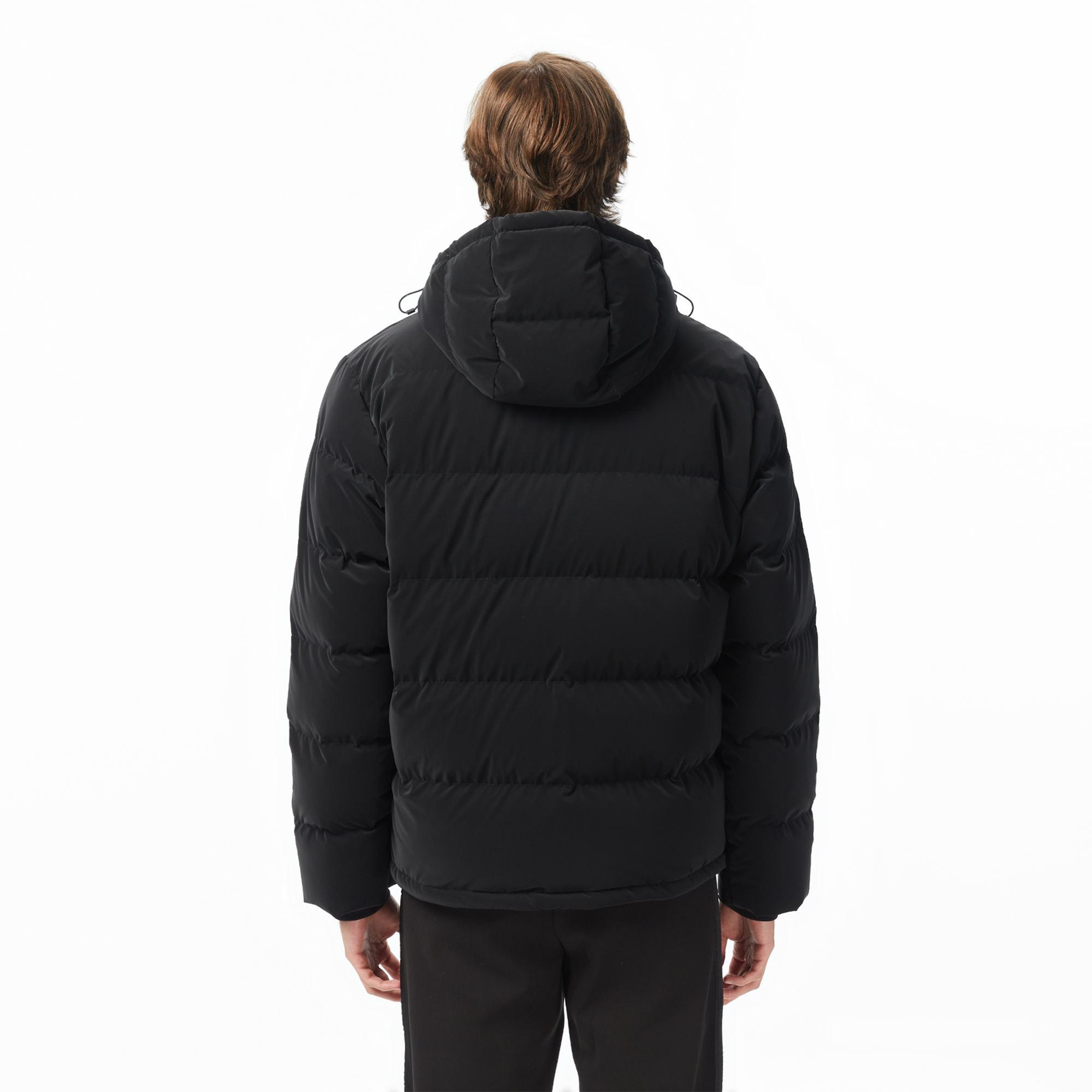 Lacoste Erkek Kapüşonlu Siyah Mont