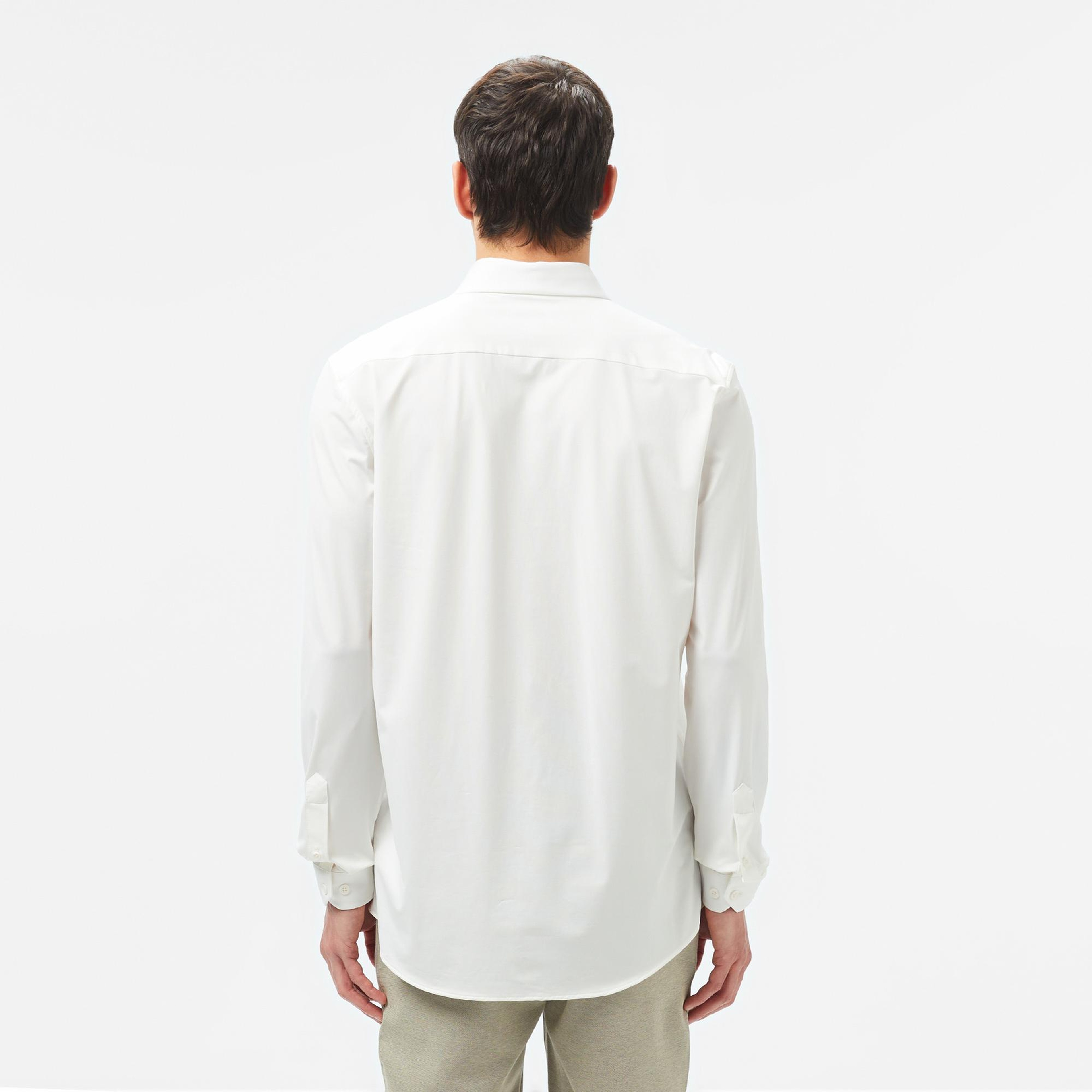 Lacoste Erkek Slim Fit Beyaz Gömlek