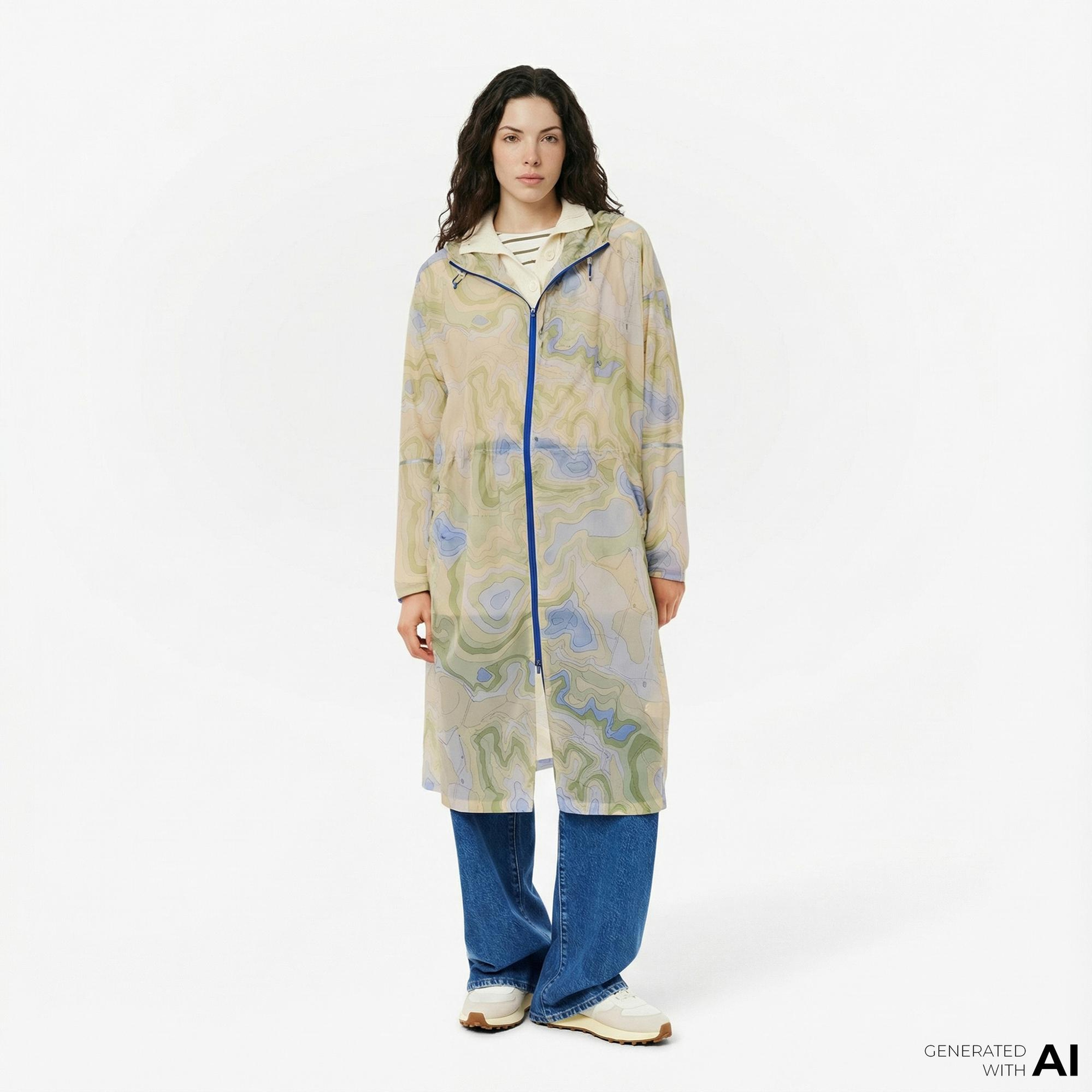 Lacoste Kadın Oversize Fit Kapüşonlu Renkli Mont