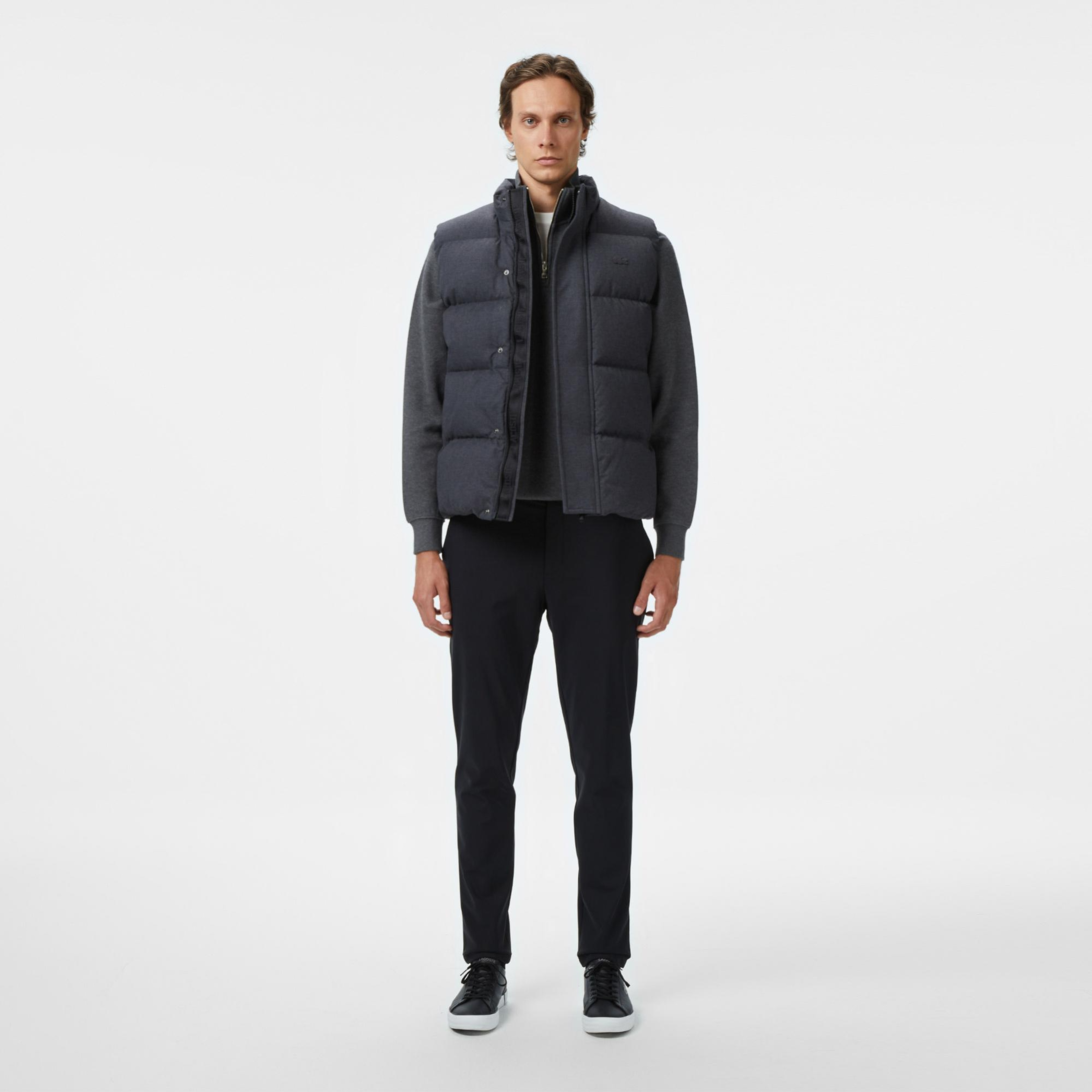 Lacoste Erkek Dik Yaka Koyu Gri Yelek