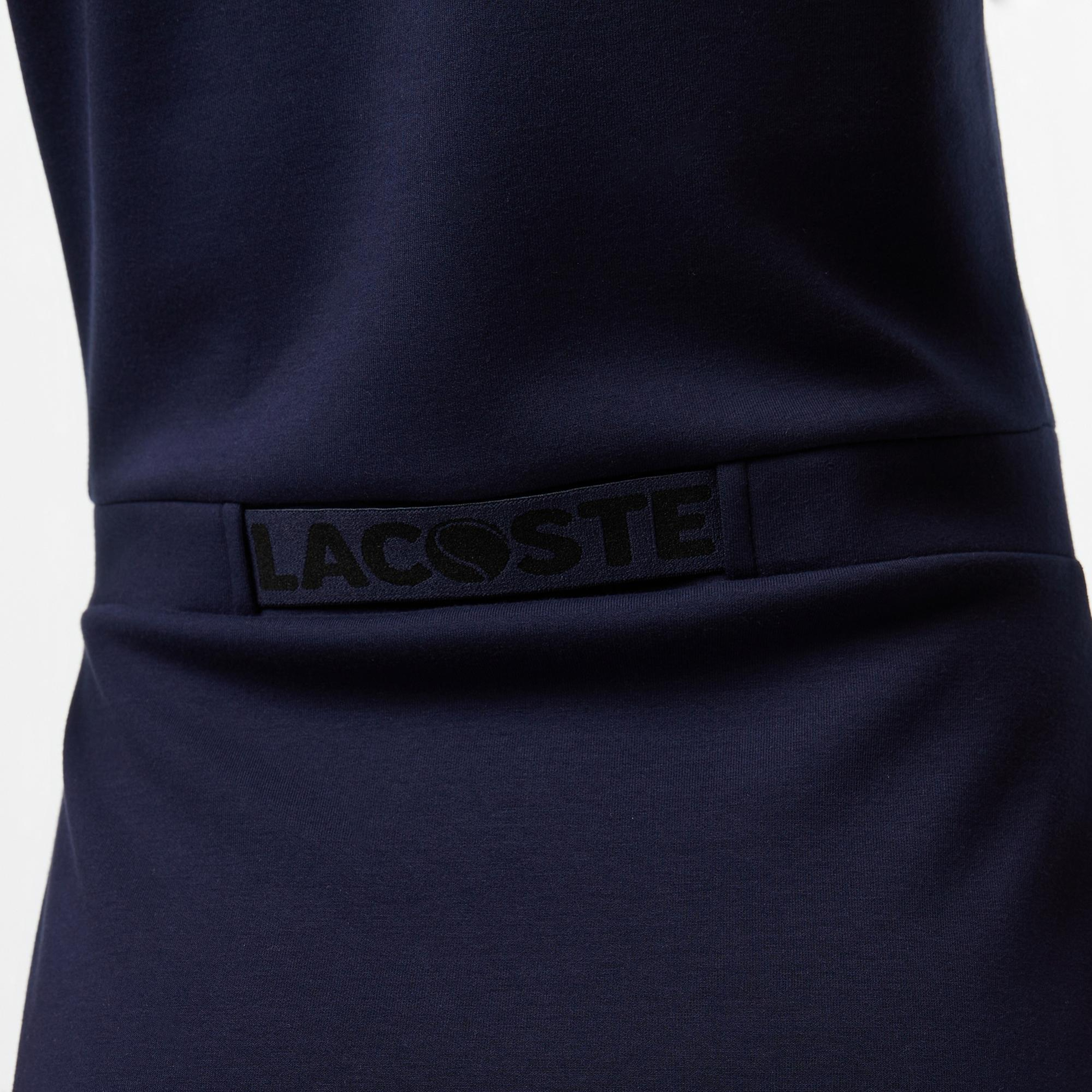 Lacoste Kadın Regular Fit Kolsuz Yarım Fermuarlı Renk Bloklu Lacivert Elbise