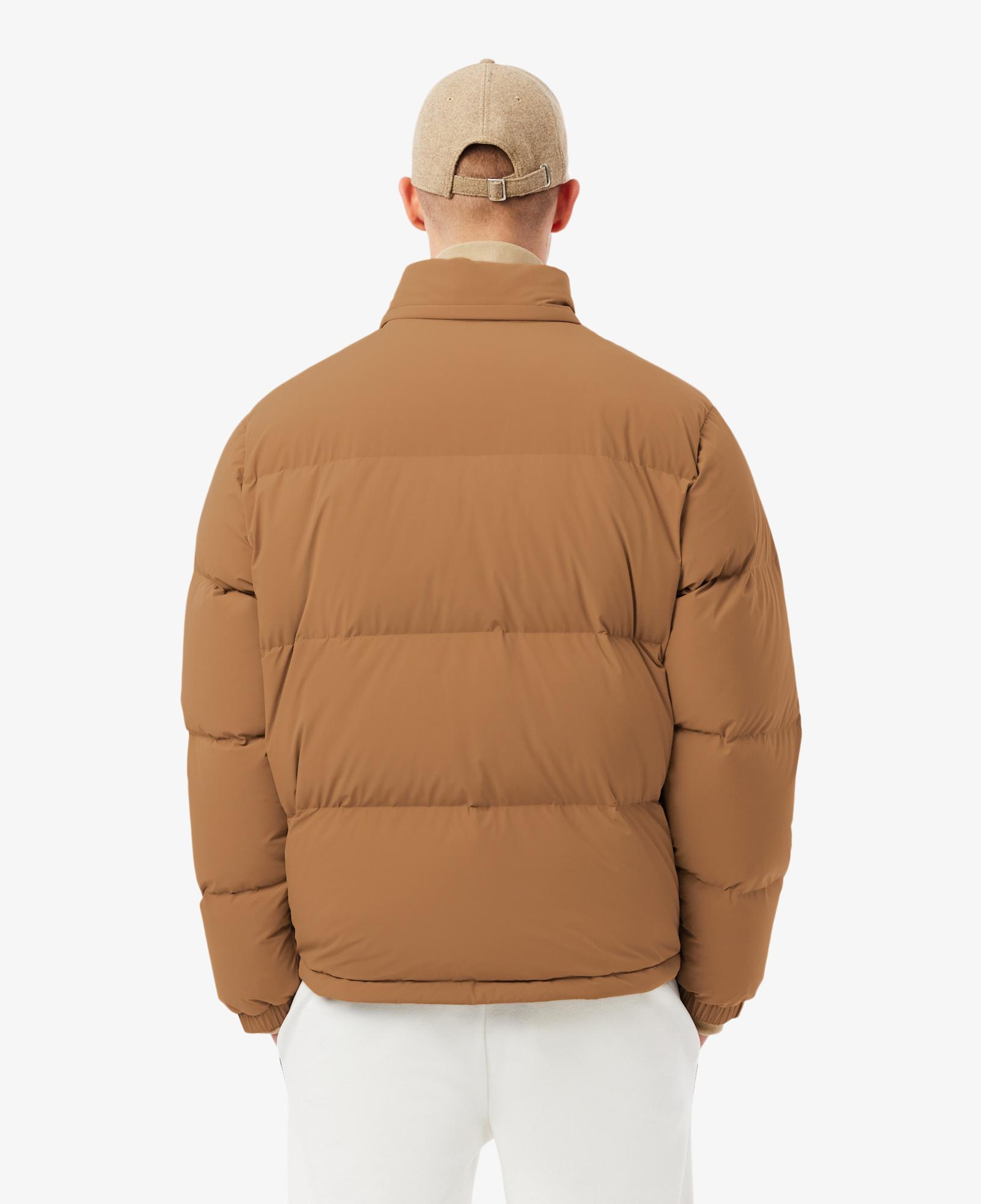 Lacoste Erkek Relaxed Fit Kapüşonlu Koyu Kahverengi Mont