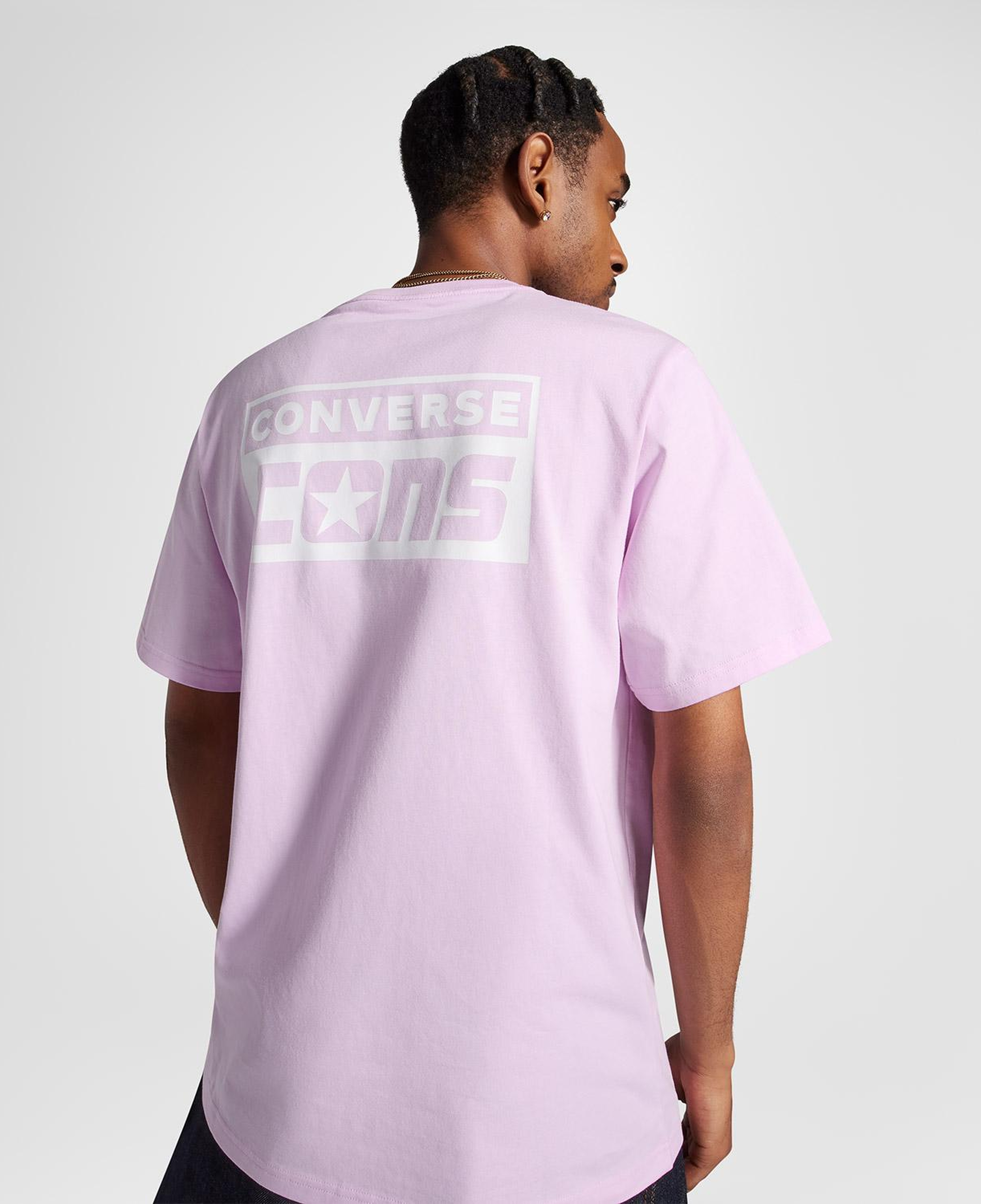 Converse Grafik Baskılı Erkek Lila T-Shirt