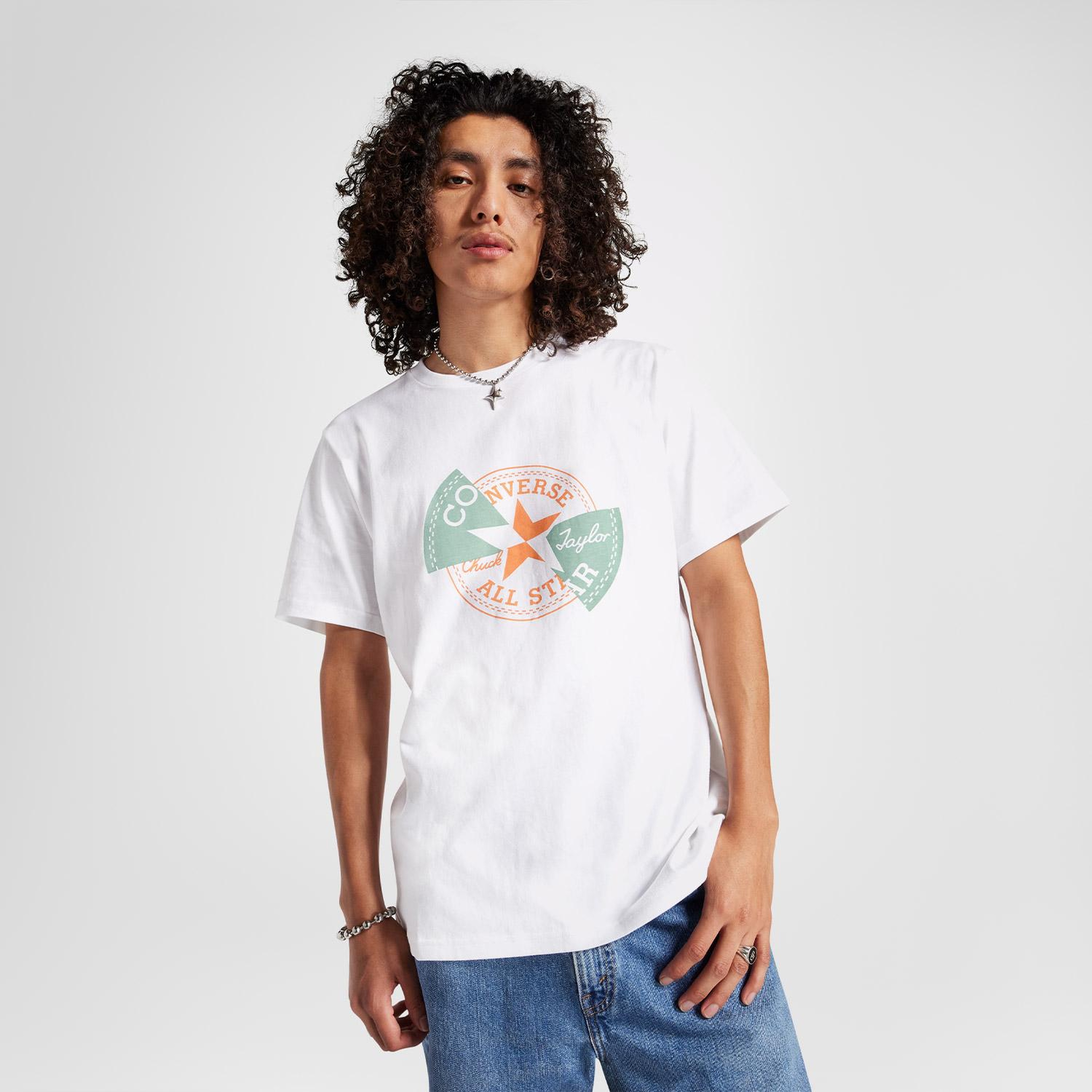 Converse Distorted Erkek Beyaz T-Shirt