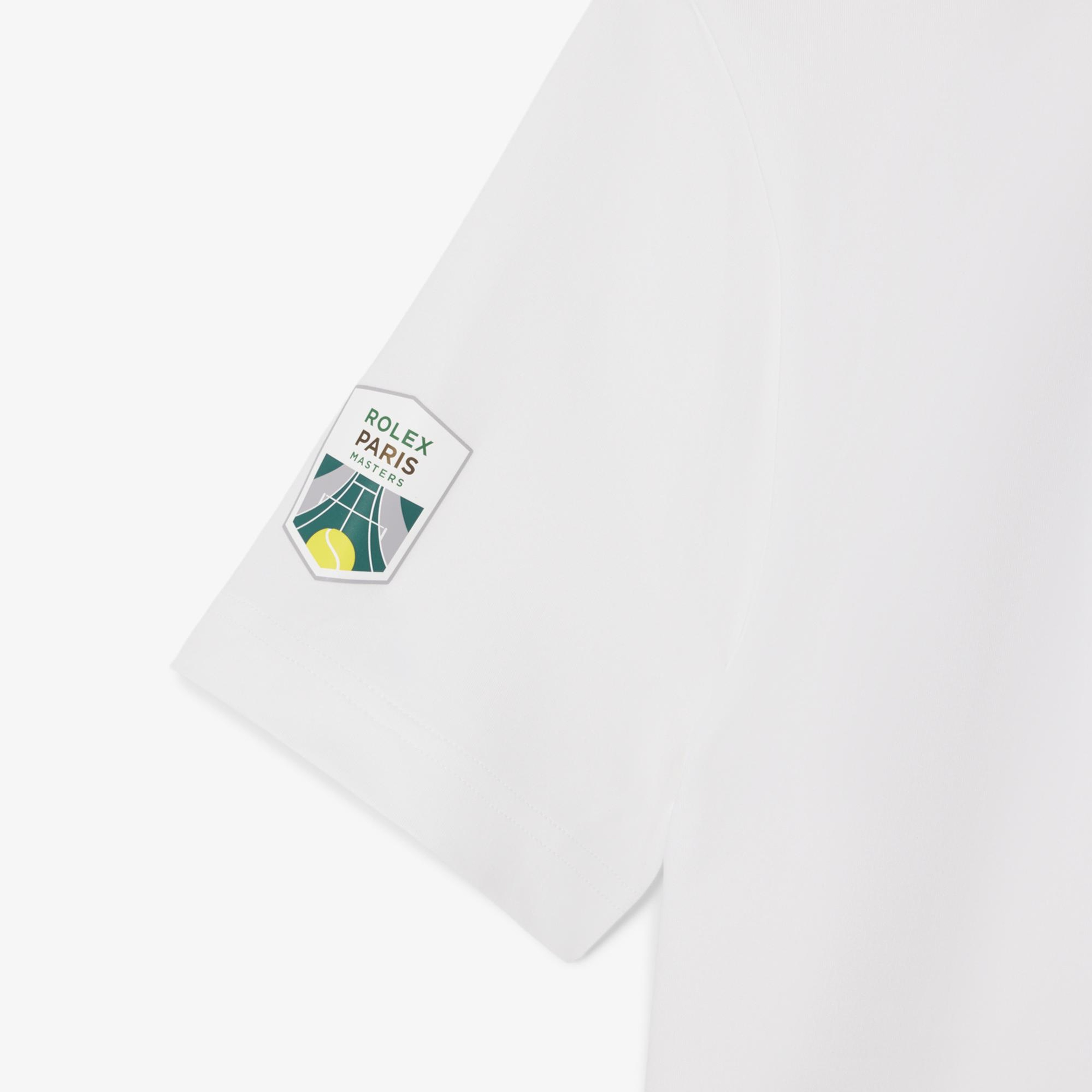 Lacoste Rolex Paris Masters Erkek Regular Fit Baskılı Beyaz Polo