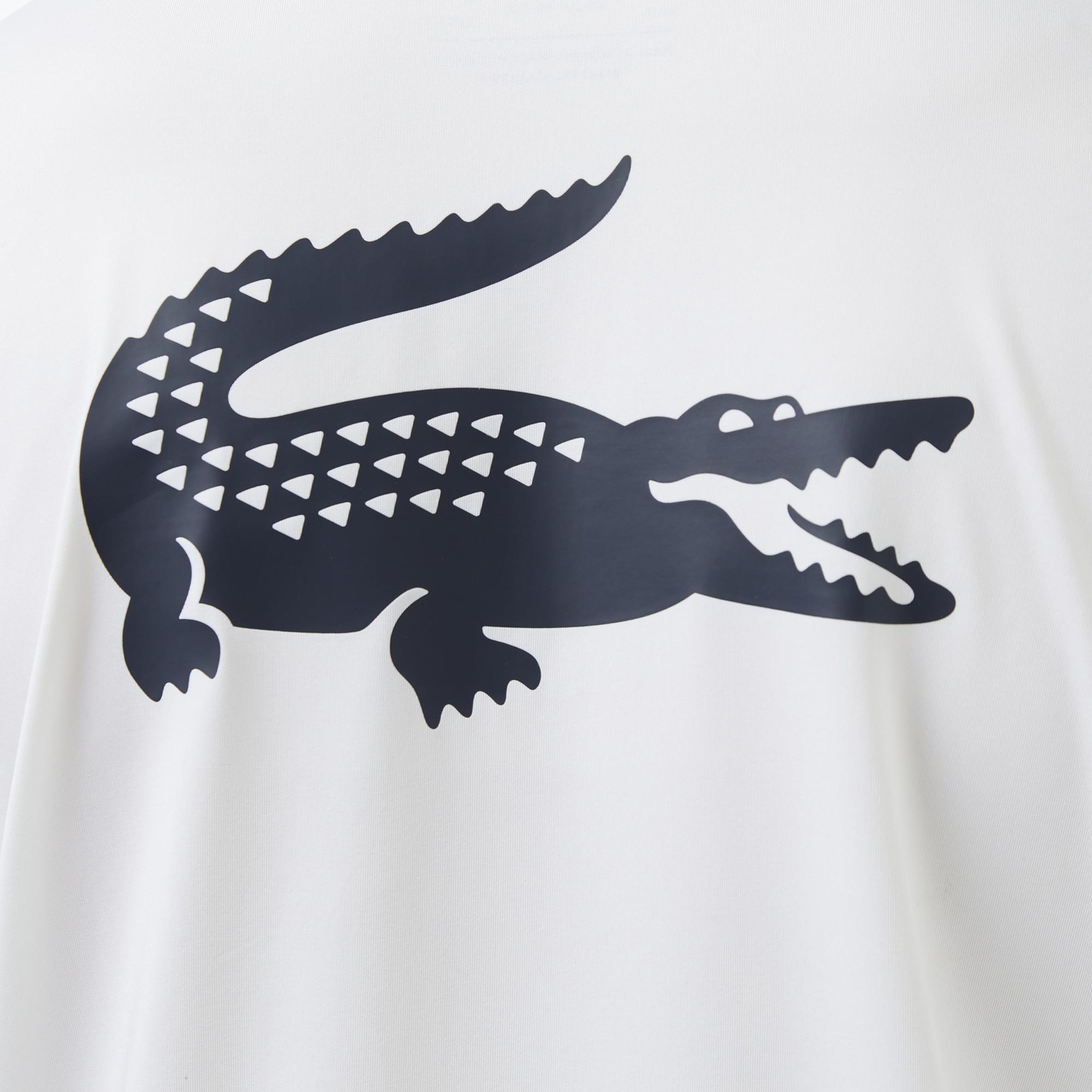 Lacoste Rolex Paris Masters Erkek Regular Fit Baskılı Beyaz Polo