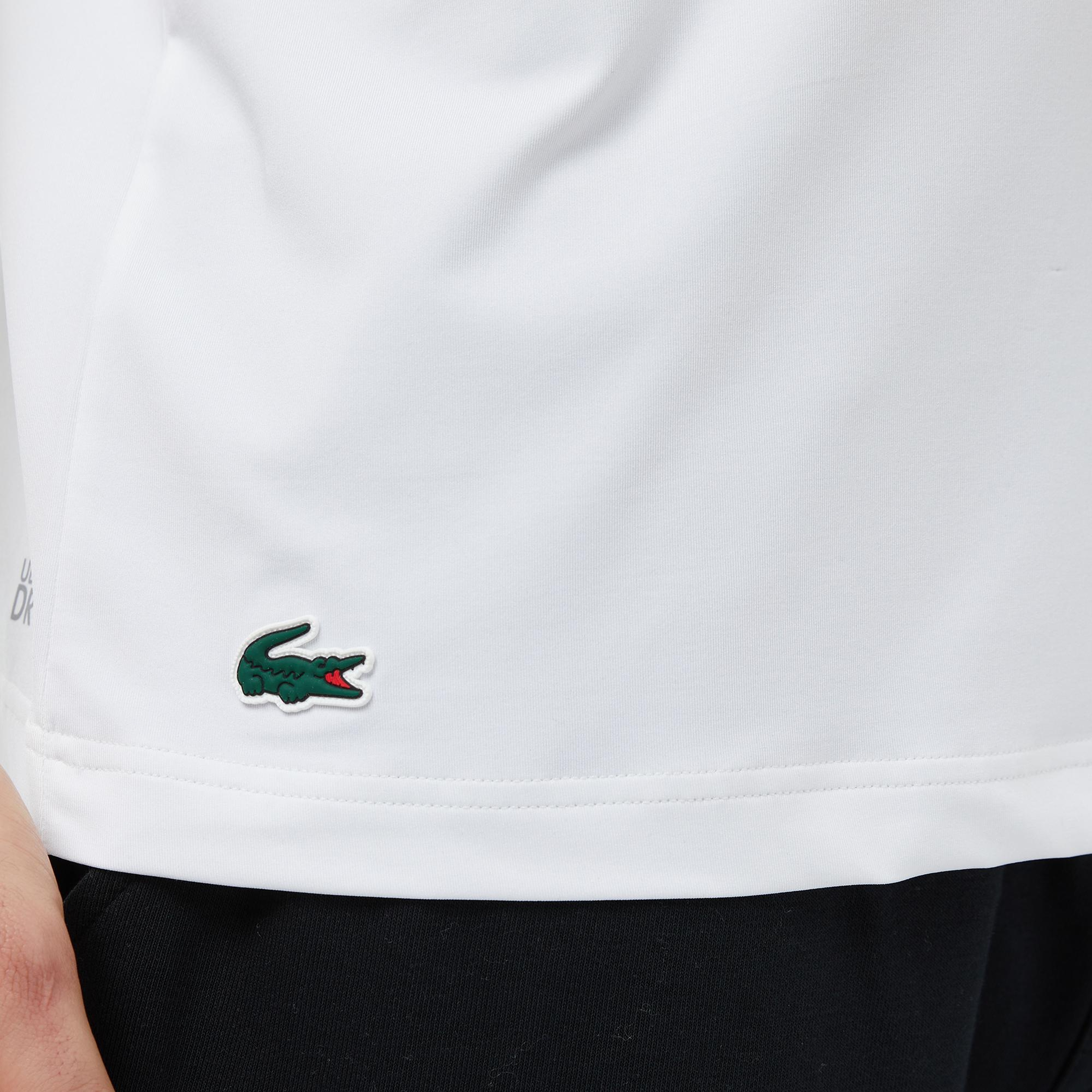 Lacoste Rolex Paris Masters Erkek Regular Fit Baskılı Beyaz Polo
