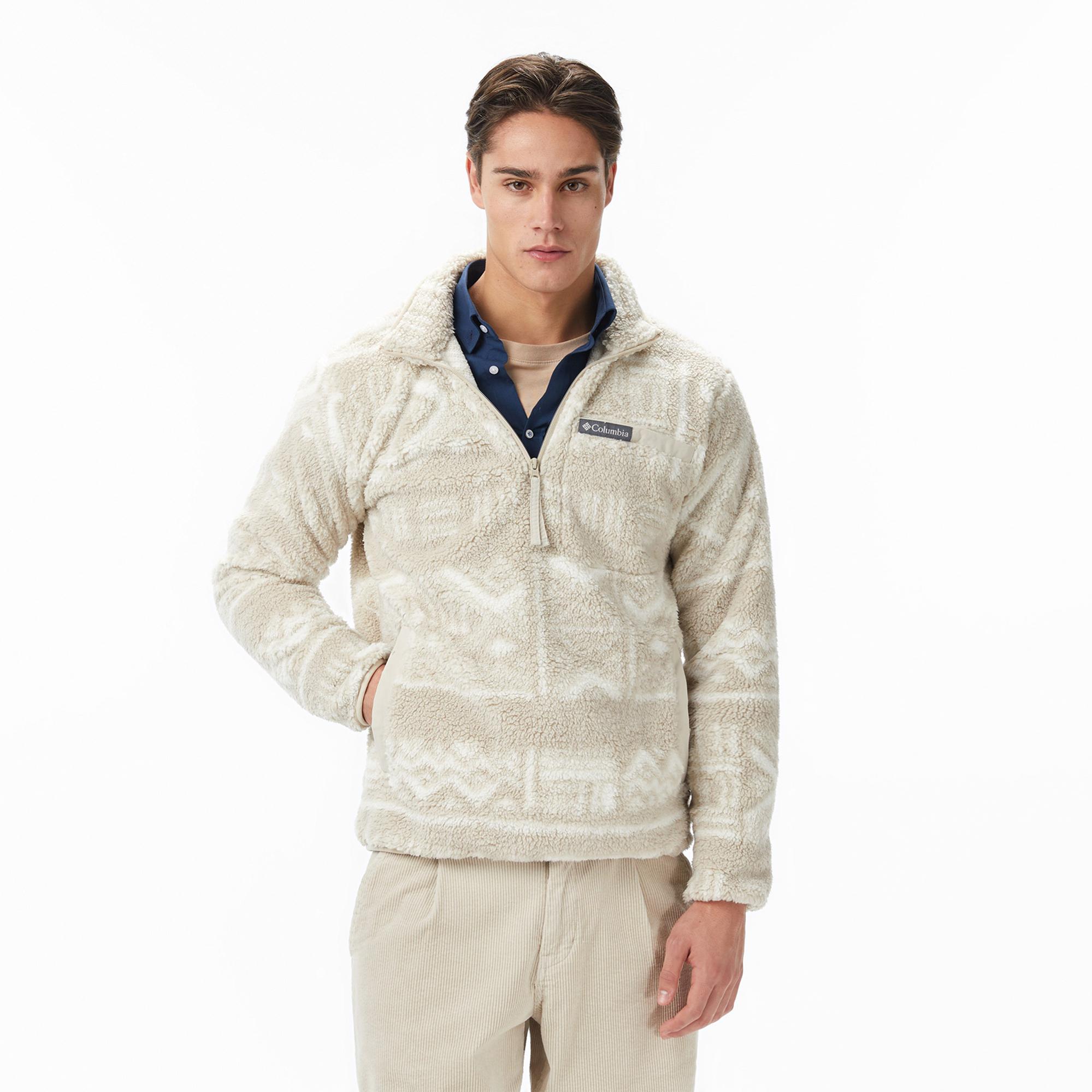 Columbia Rugged Ridge High Pile Half Zip Erkek Bej Polar Ceket