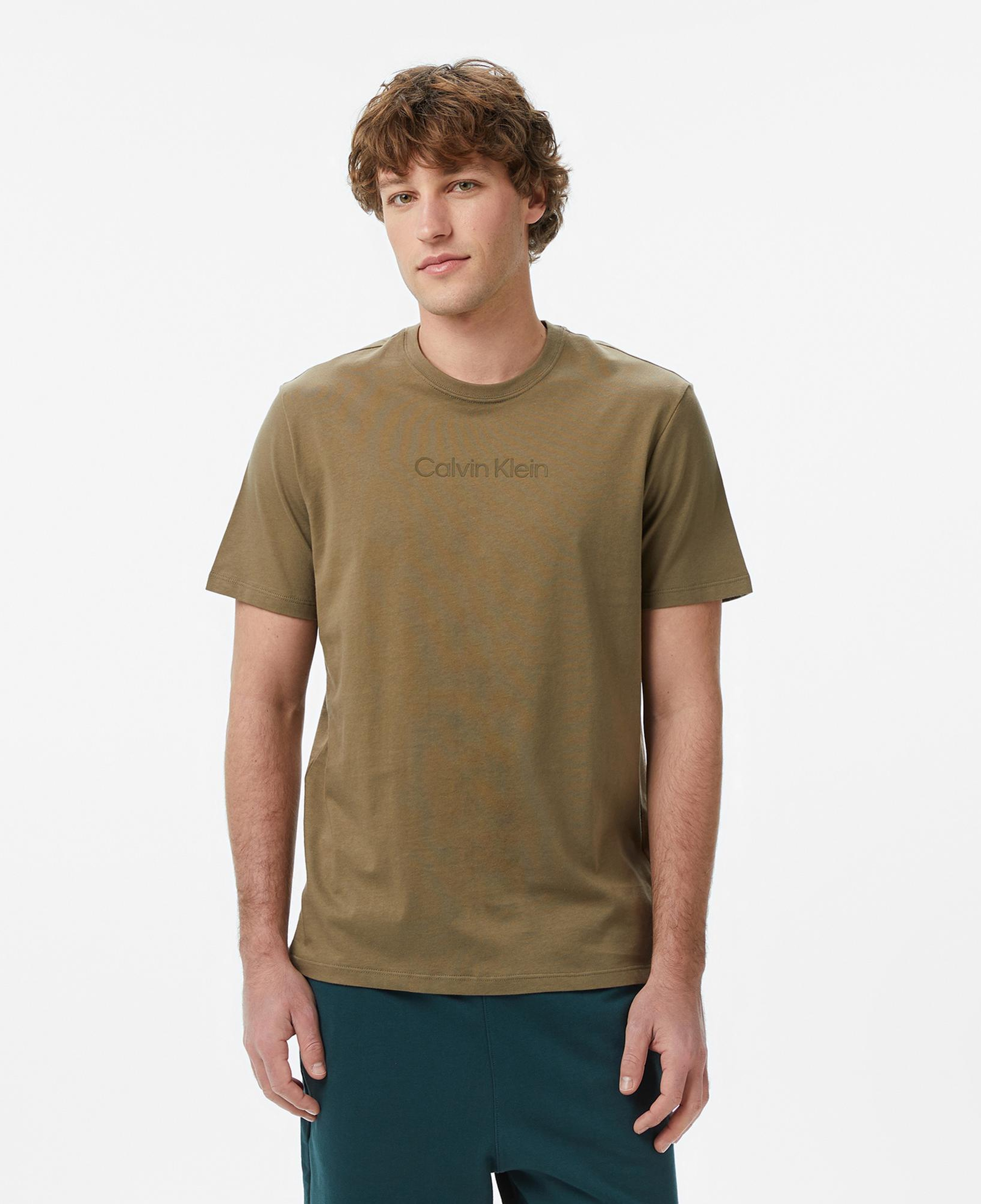 Calvin Klein Standard Logo 30S Crewnk Erkek Sarı T-Shirt