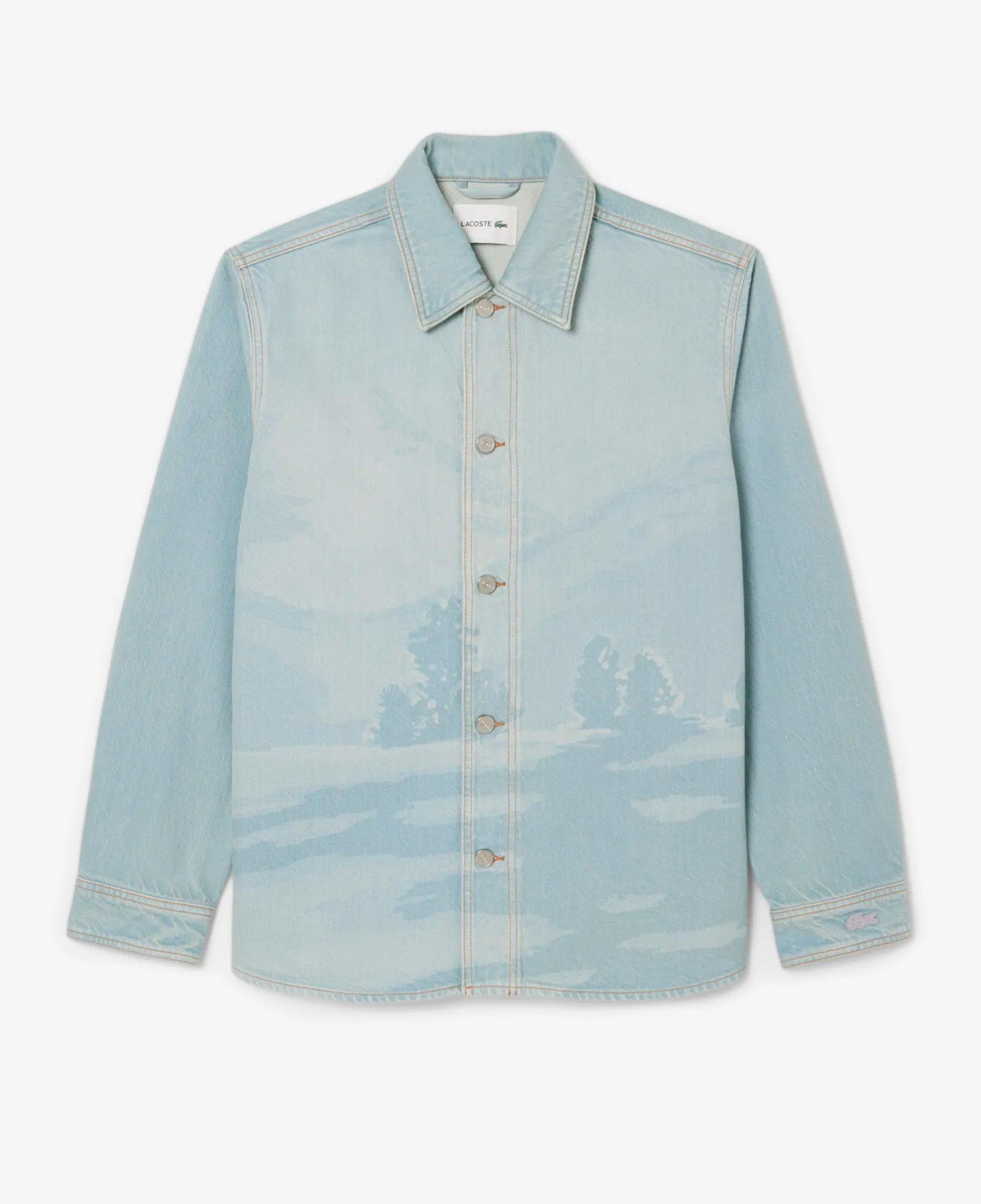 Lacoste Erkek Regular Fit Baskılı Mavi Gömlek