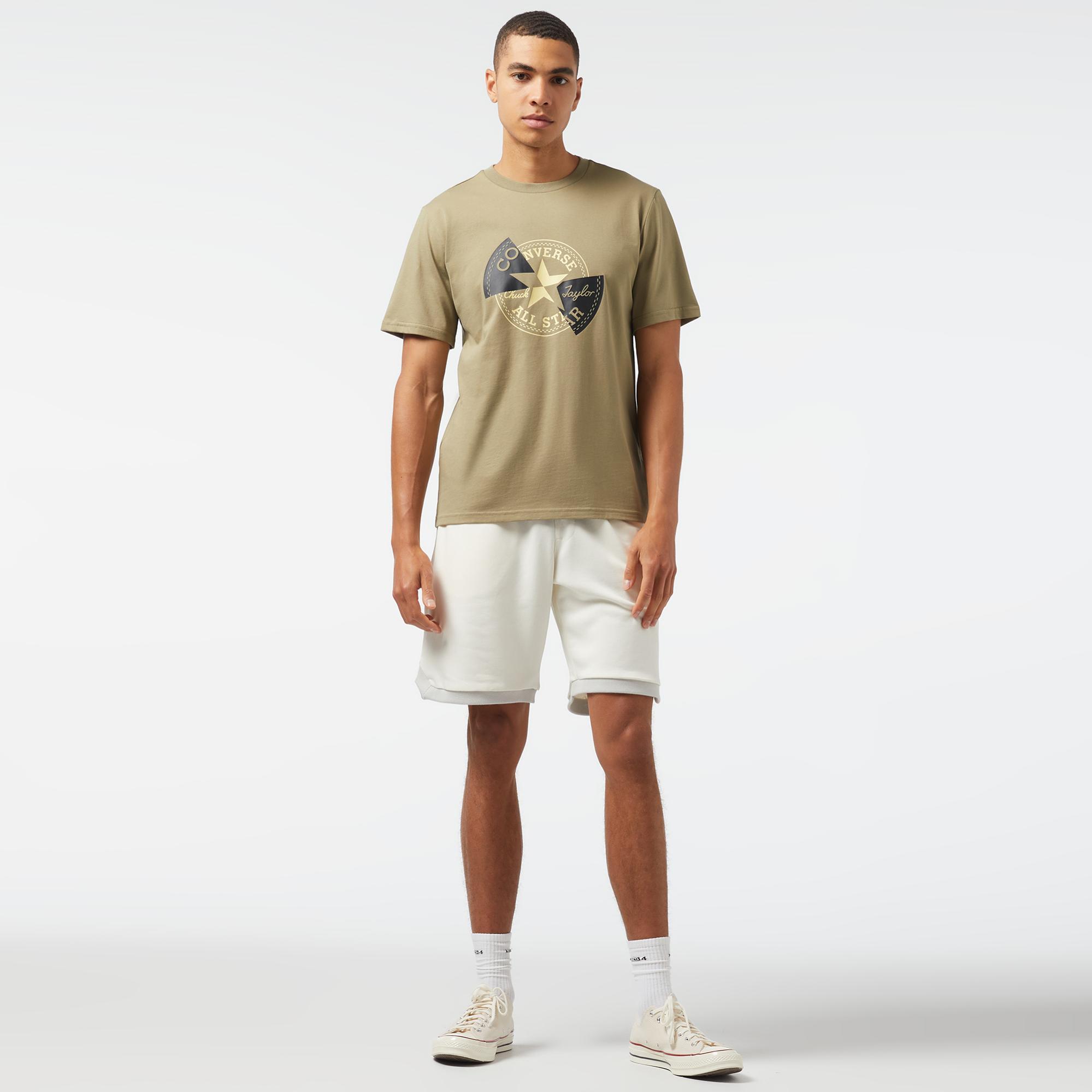 Converse Distorted Erkek Haki T-Shirt